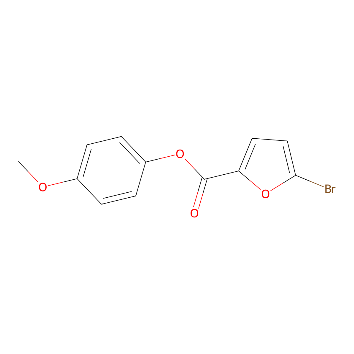 4-Methoxyphenyl 5-bromo-2-furoate molecular structure, CAS 313535-75-0