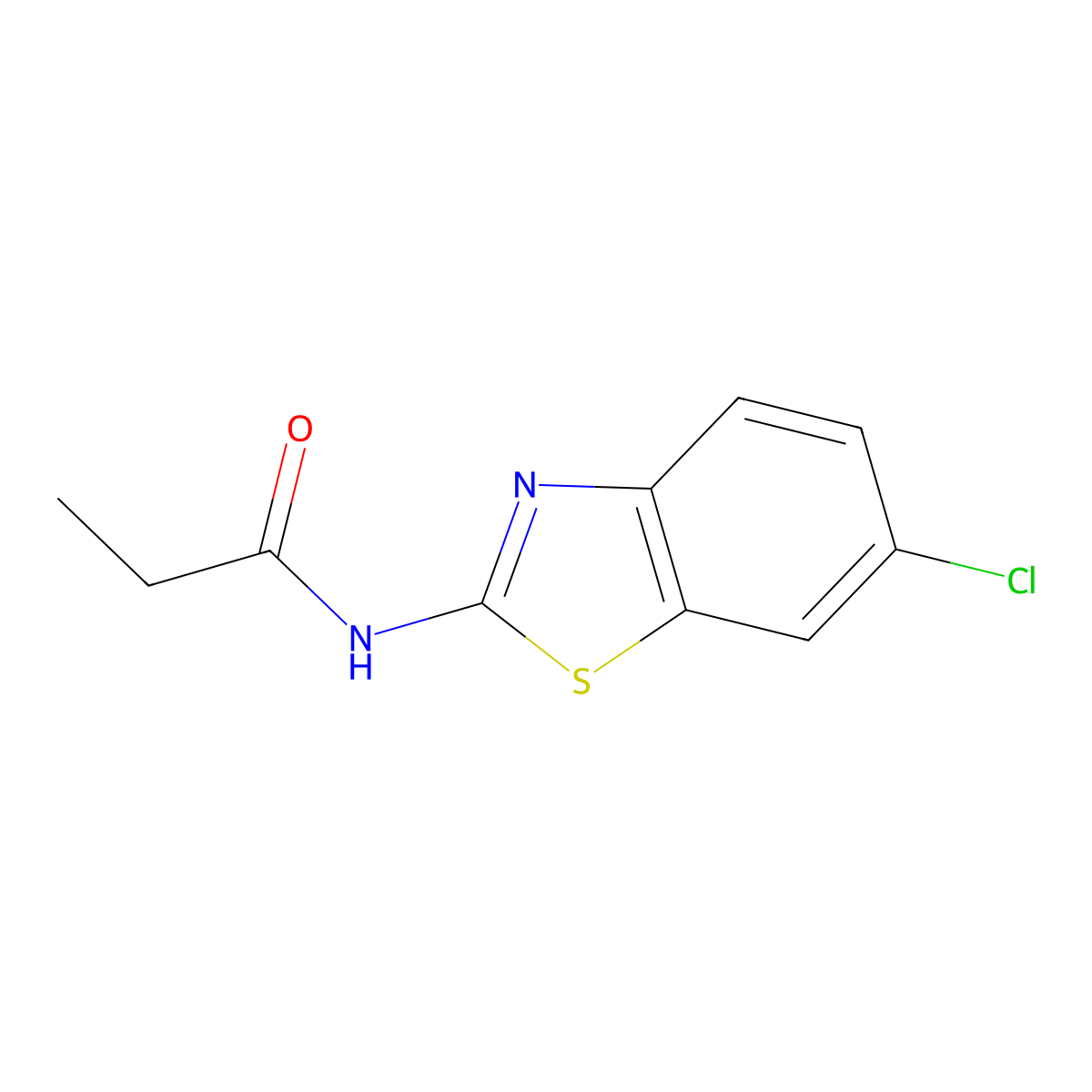 N-(6-chloro-1,3-benzothiazol-2-yl)propanamide molecular structure, CAS 313535-82-9