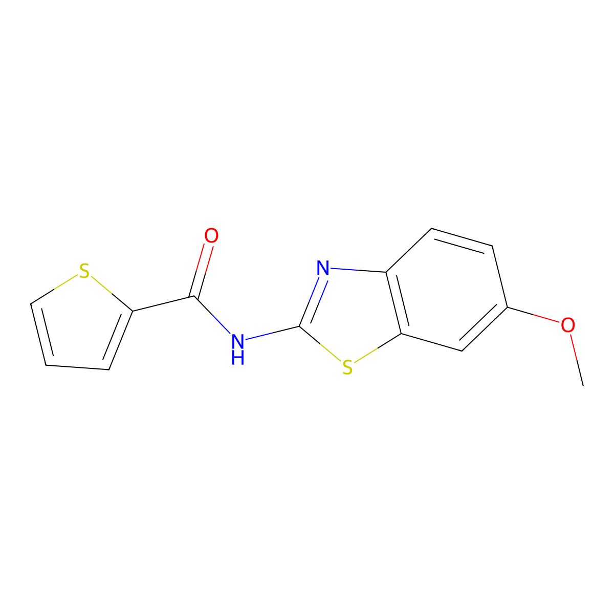 N-(6-methoxy-1,3-benzothiazol-2-yl)thiophene-2-carboxamide molecular structure, CAS 313535-88-5
