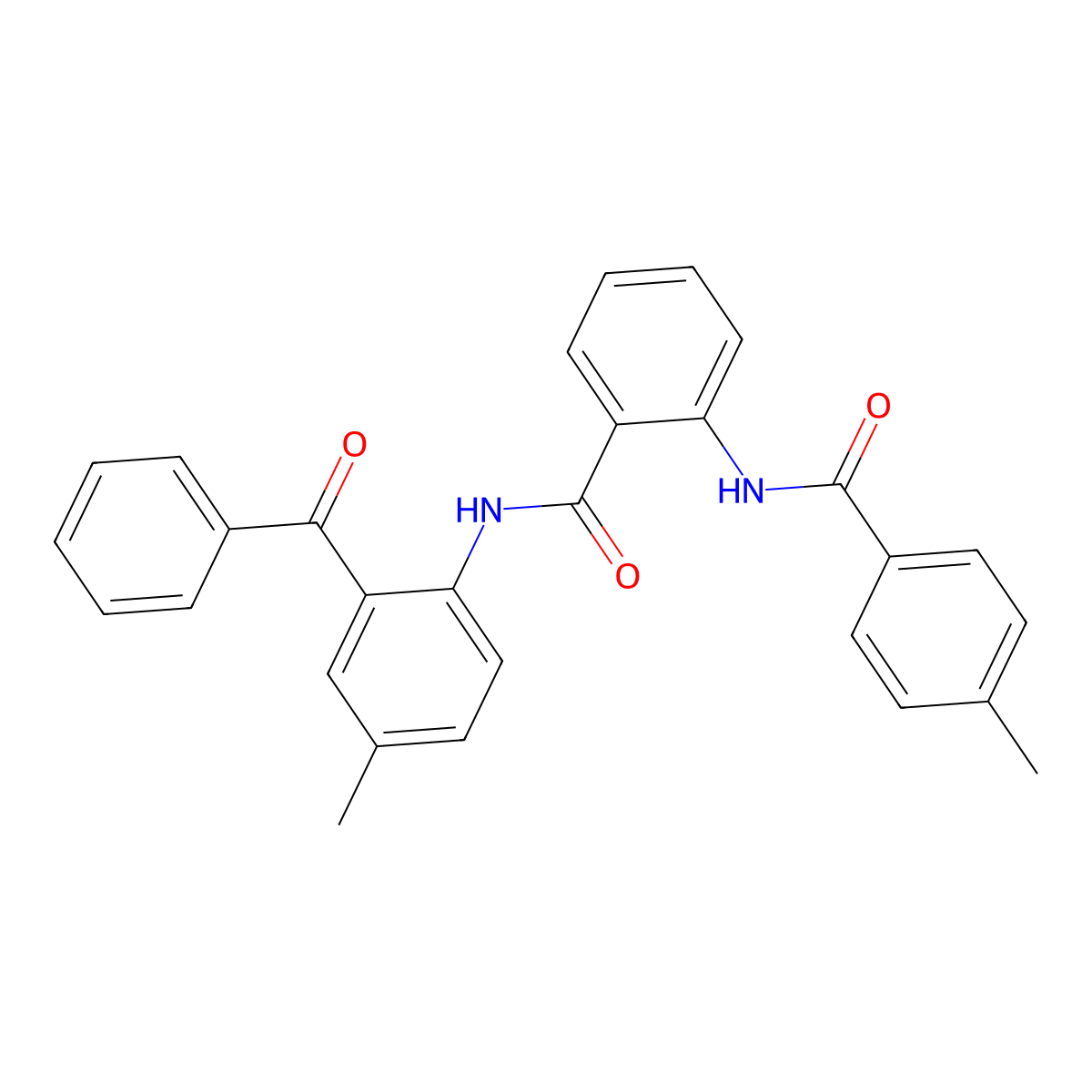 N-(2-benzoyl-4-methylphenyl)-2-(4-methylbenzamido)benzamide molecular structure, CAS 313536-00-4