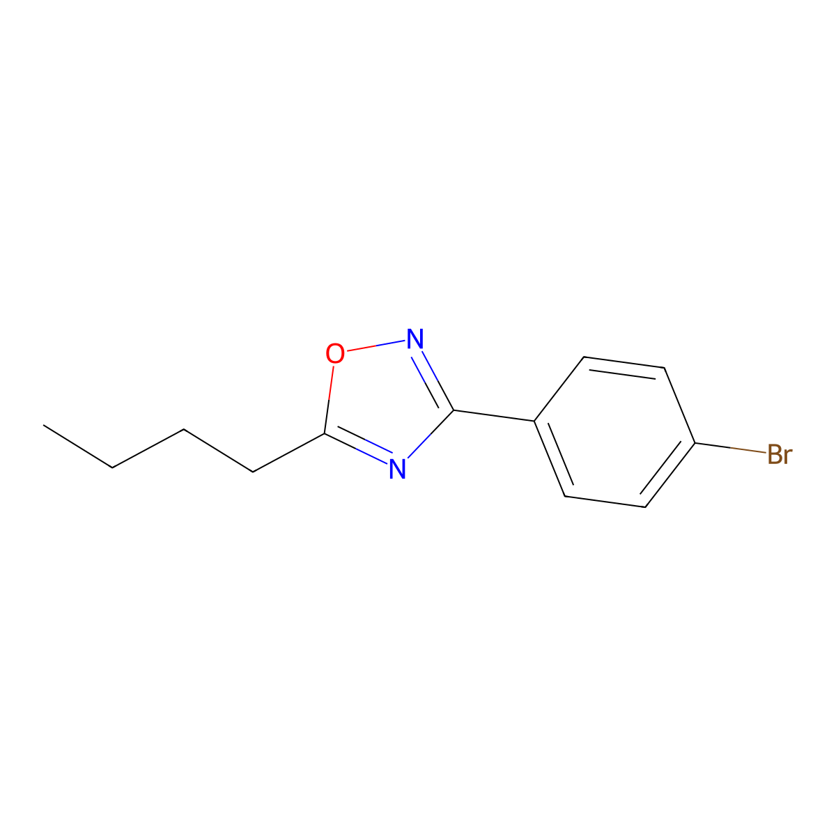 3-(4-Bromophenyl)-5-butyl-1,2,4-oxadiazole molecular structure, CAS 313536-71-9