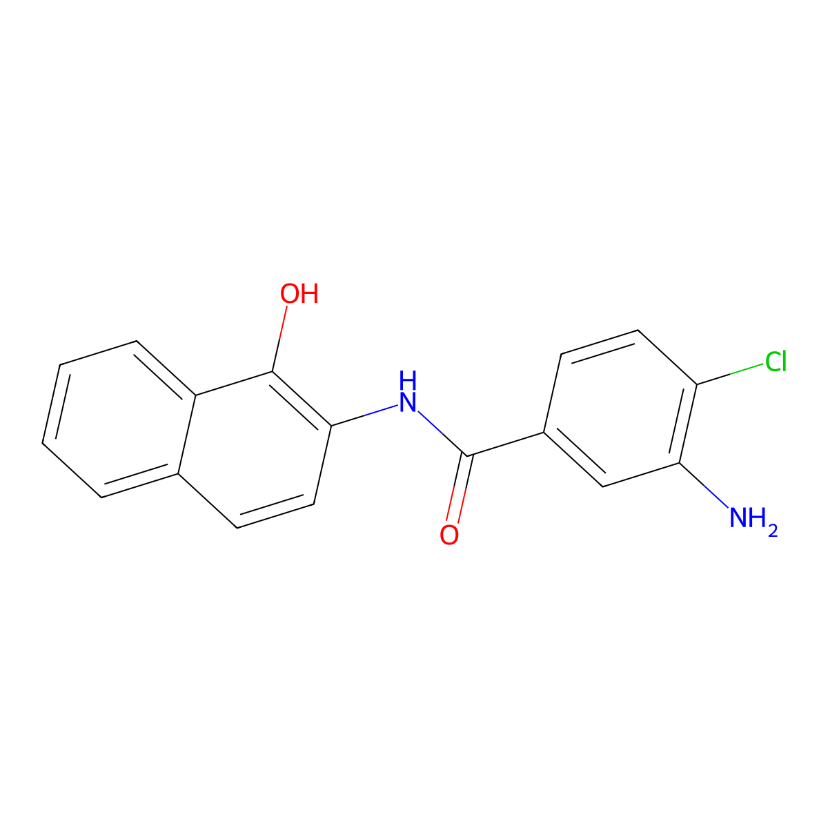 3-amino-4-chloro-N-(1-hydroxynaphthalen-2-yl)benzamide molecular structure, CAS 313536-72-0