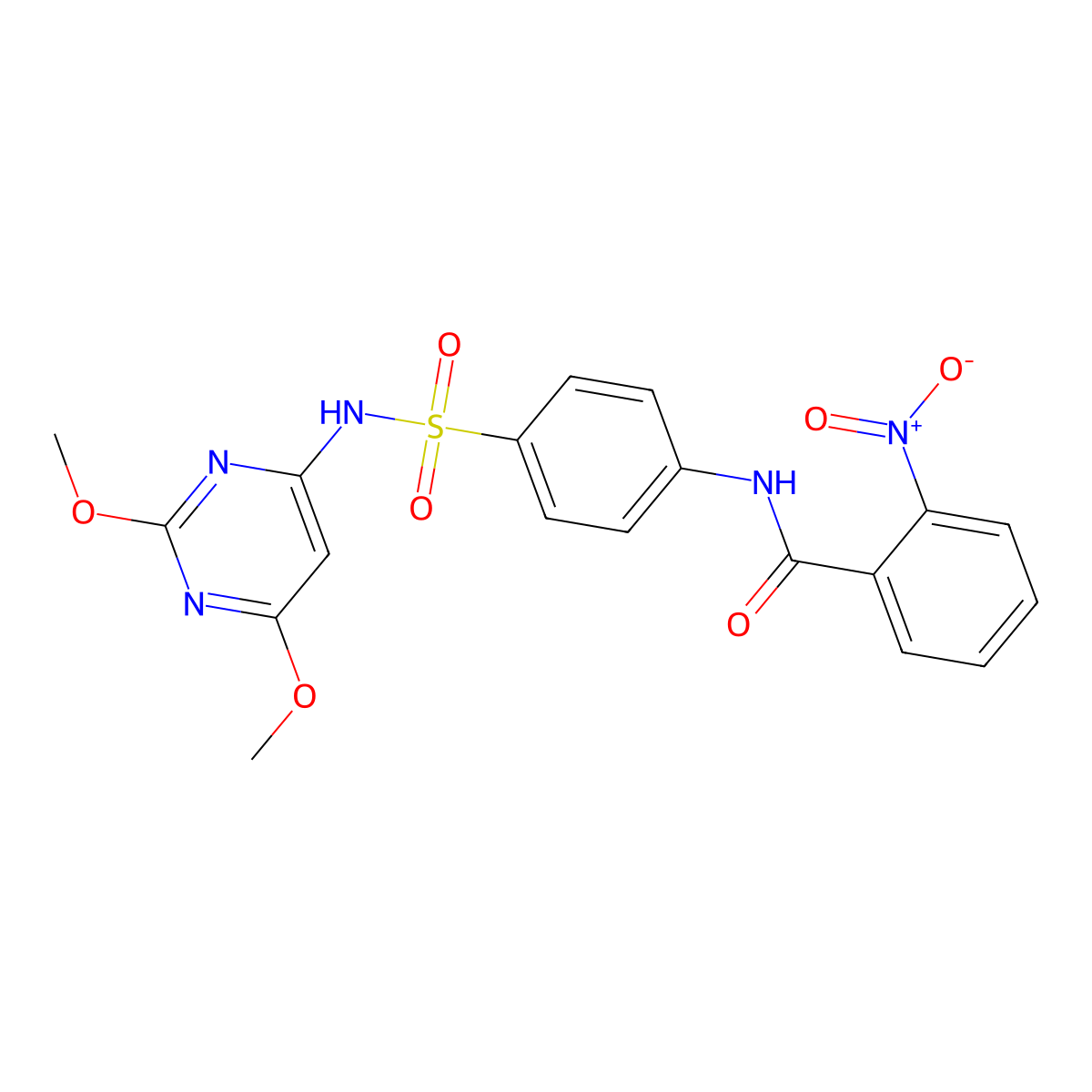 N-{4-[(2,6-Dimethoxypyrimidin-4-YL)sulfamoyl]phenyl}-2-nitrobenzamide molecular structure, CAS 313537-75-6