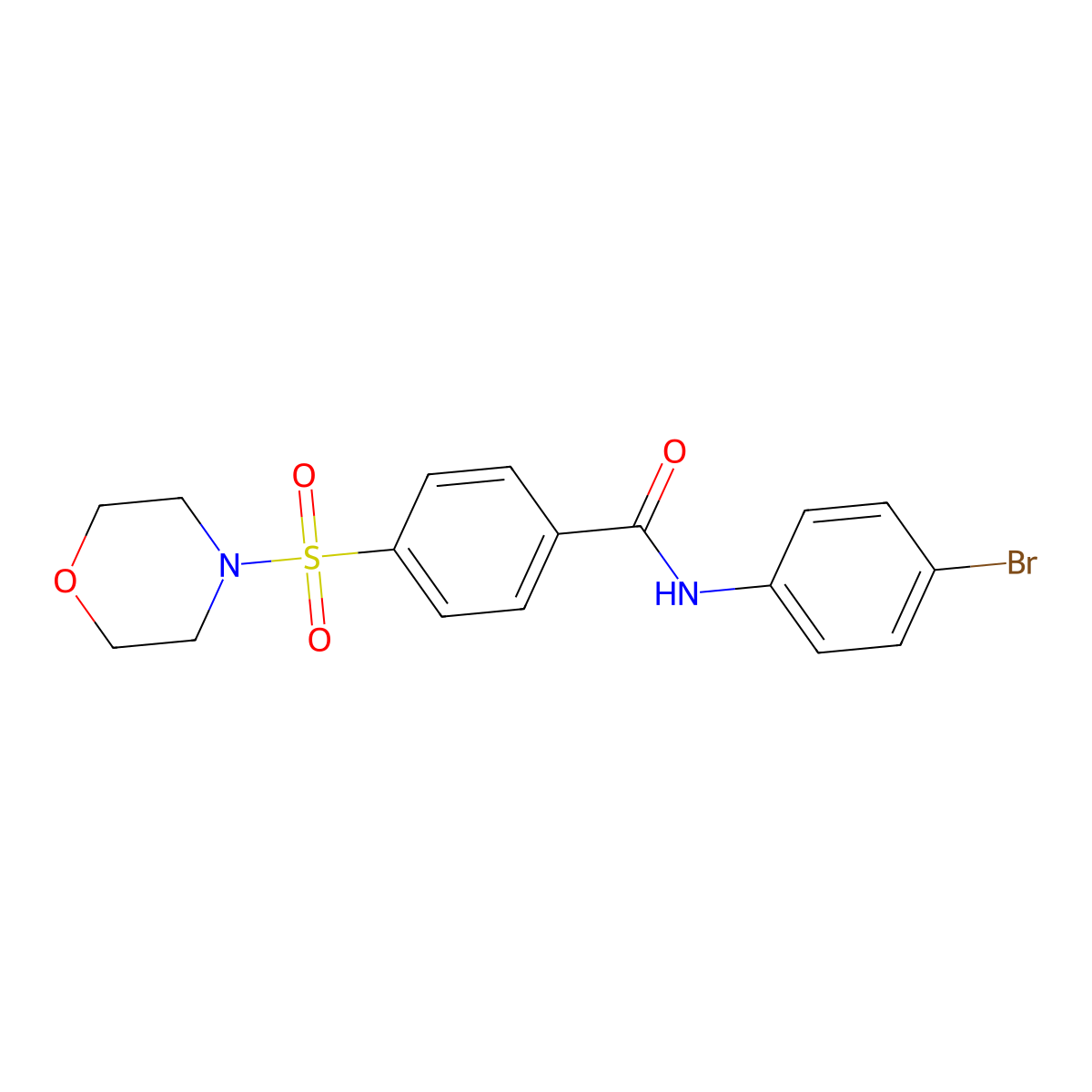 N-(4-bromophenyl)-4-(morpholinosulfonyl)benzamide molecular structure, CAS 313537-97-2