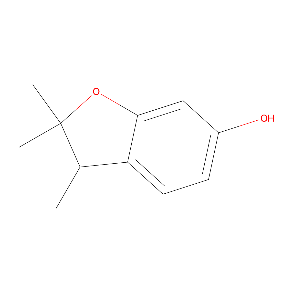 2,2,3-Trimethyl-2,3-dihydrobenzofuran-6-OL molecular structure, CAS 31354-04-8