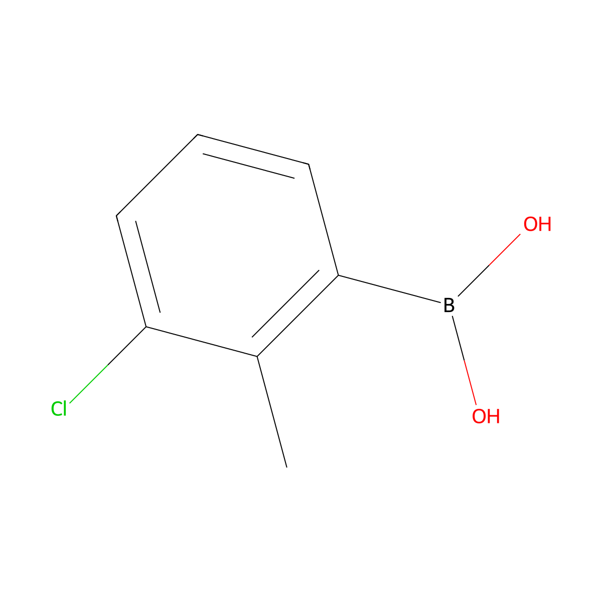(3-Chloro-2-methylphenyl)boronic acid molecular structure, CAS 313545-20-9