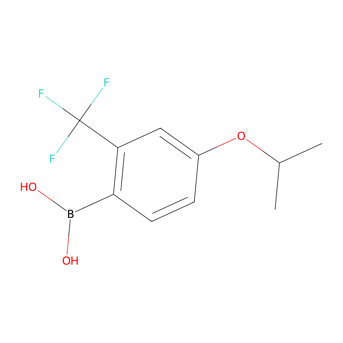 4-Isopropoxy-2-(trifluoromethyl)phenylboronic acid molecular structure, CAS 313545-40-3