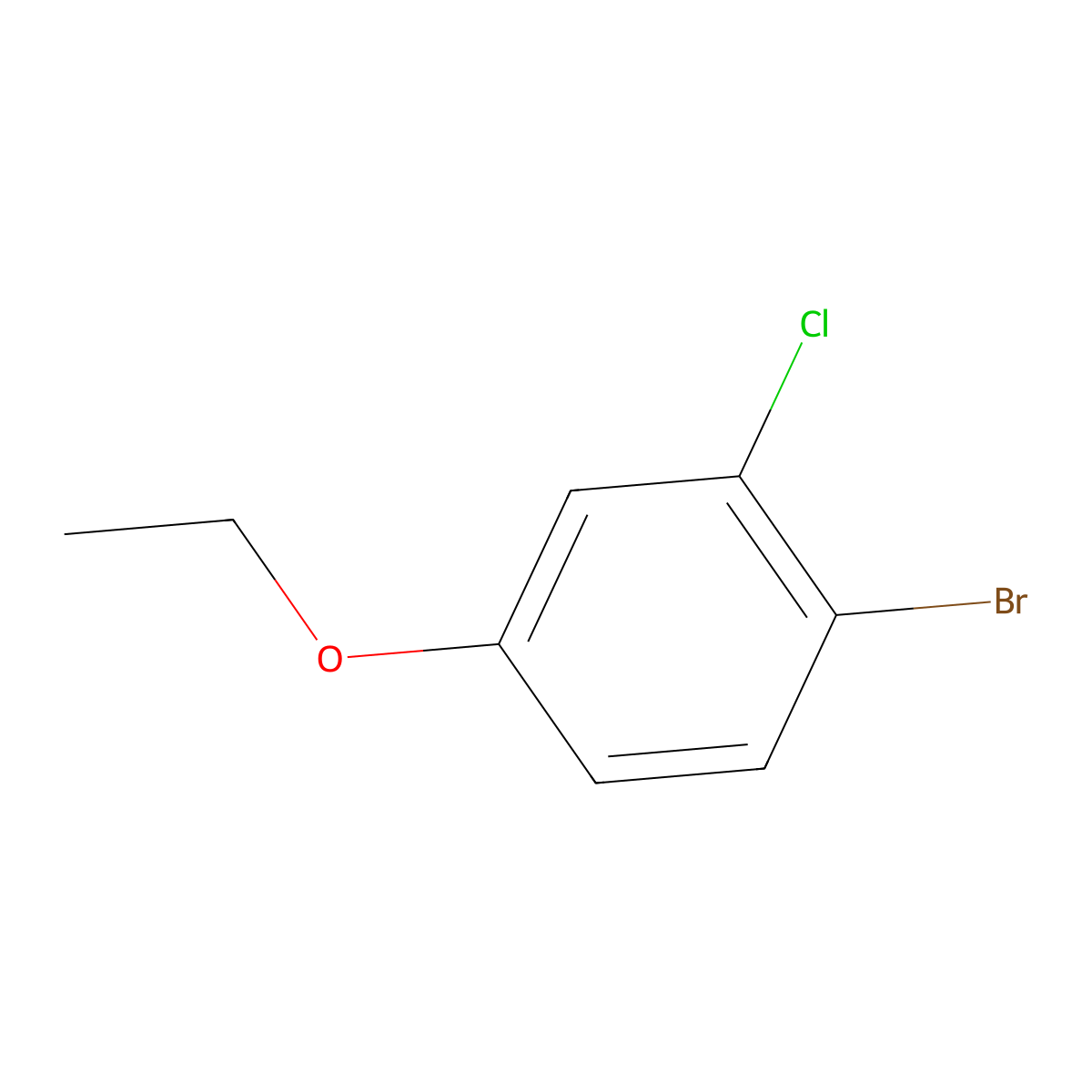 1-Bromo-2-chloro-4-ethoxybenzene molecular structure, CAS 313545-43-6
