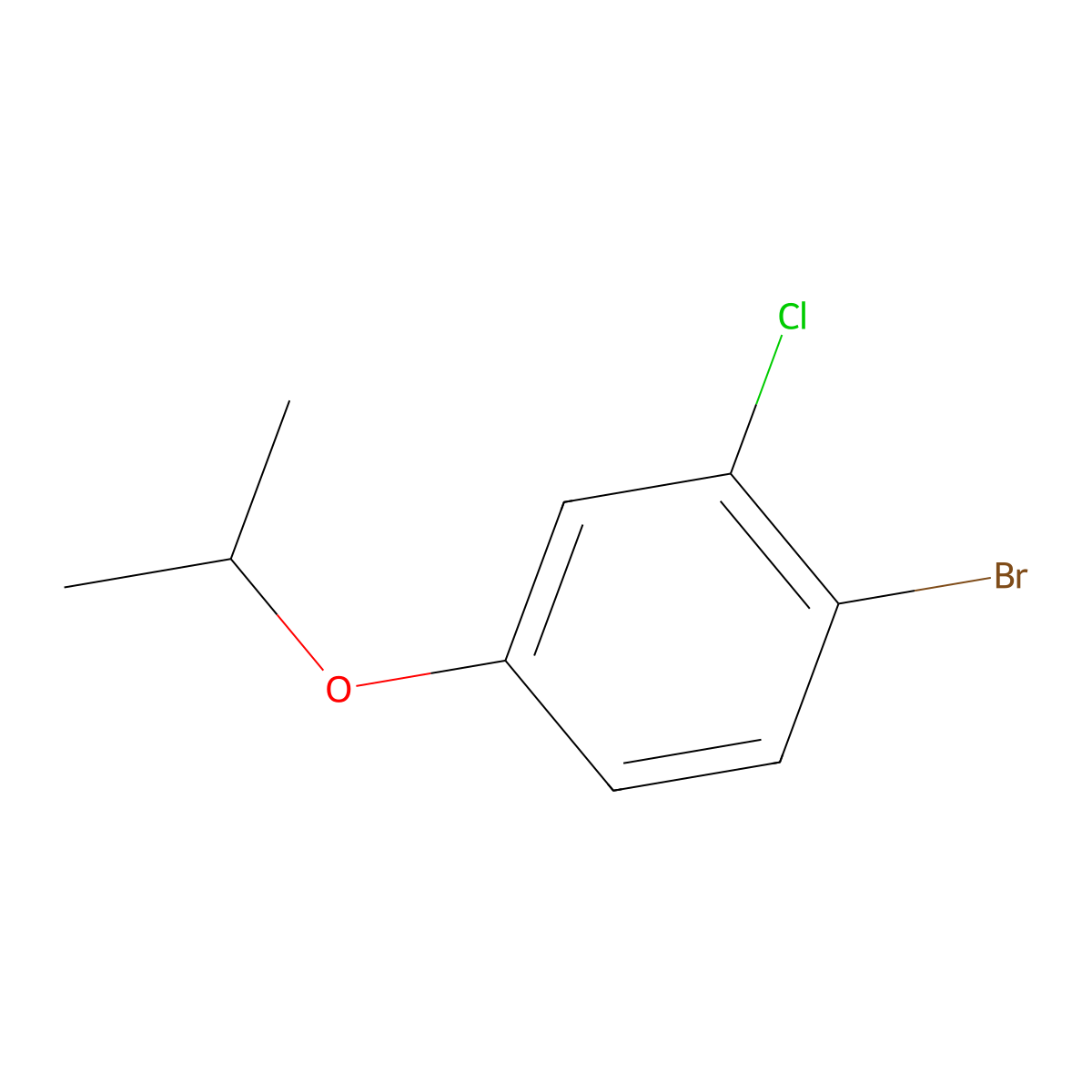 1-Bromo-2-chloro-4-isopropoxybenzene molecular structure, CAS 313545-46-9