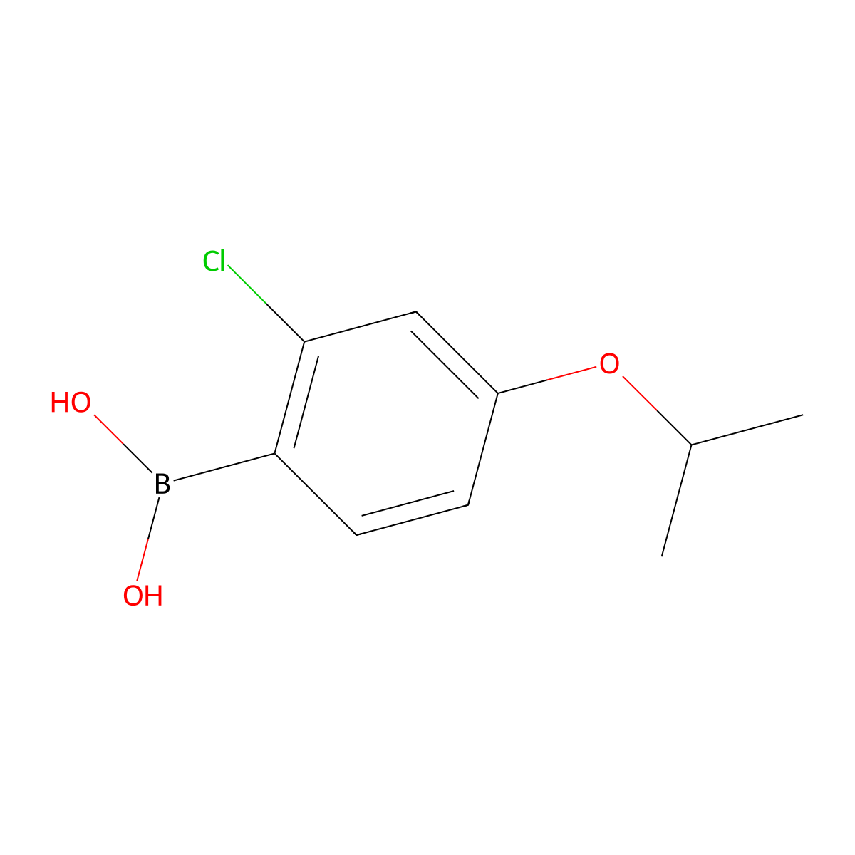 (2-Chloro-4-isopropoxyphenyl)boronic acid molecular structure, CAS 313545-47-0