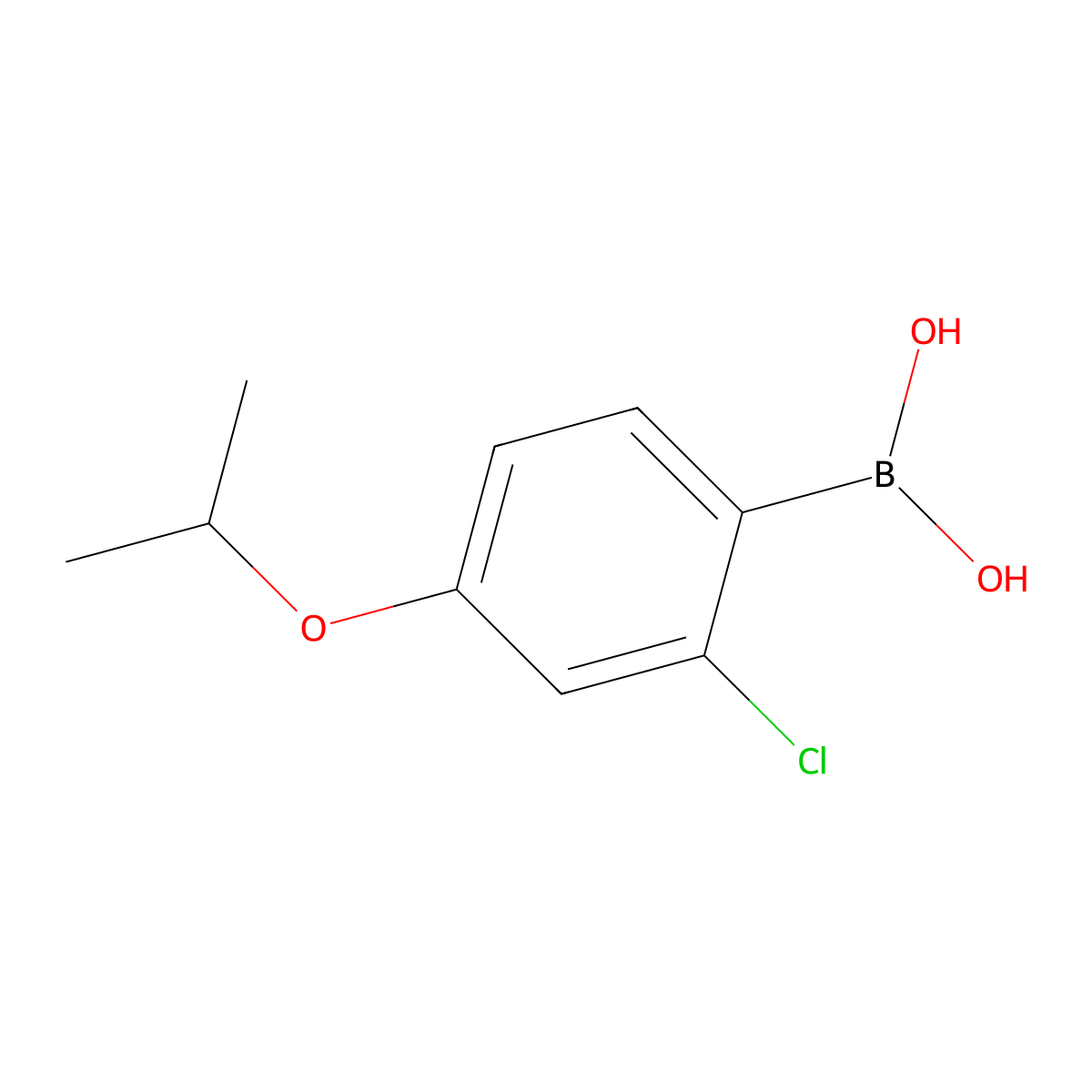 (2-Chloro-4-isopropoxyphenyl)boronic acid molecular structure, CAS 313545-47-0