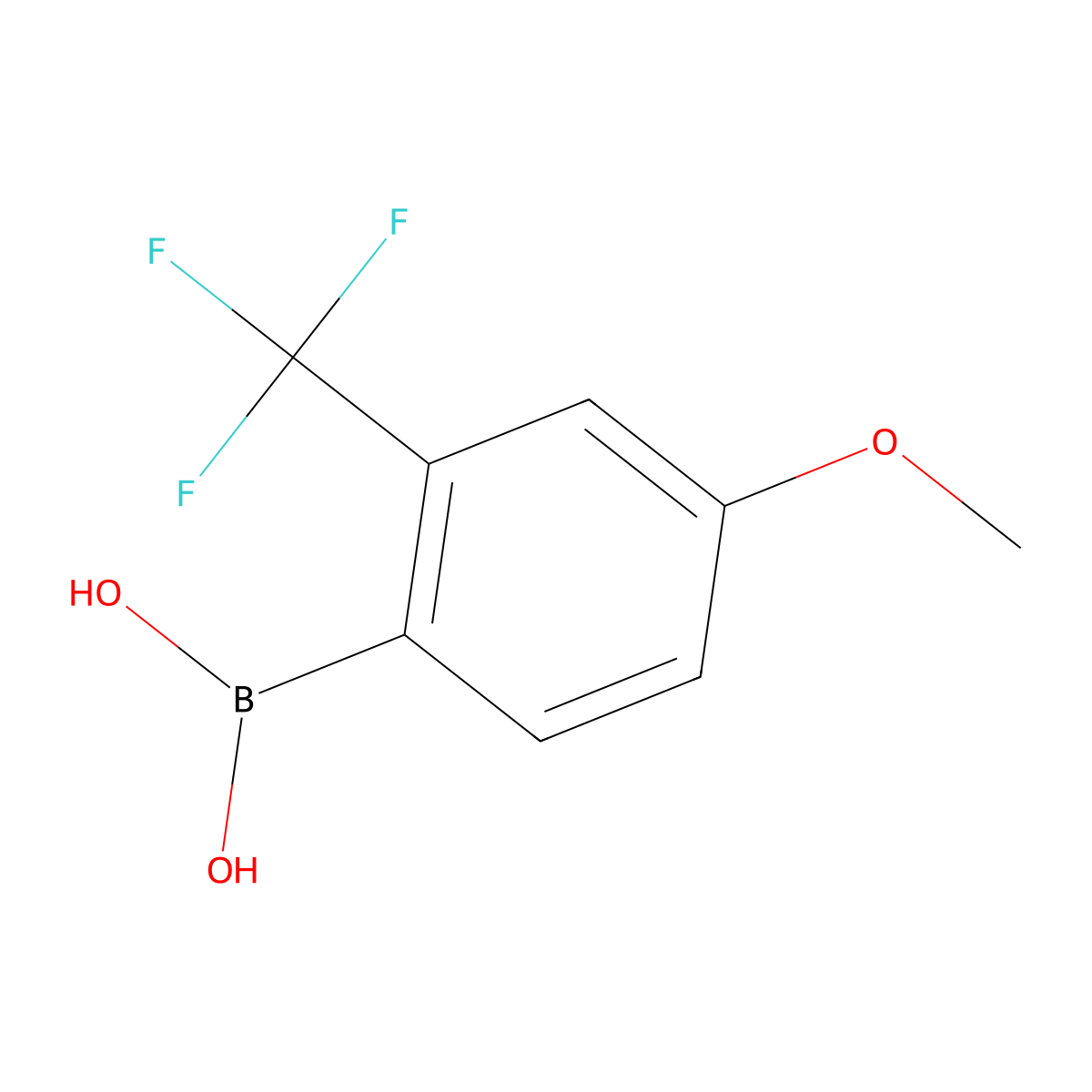 4-Methoxy-2-(trifluoromethyl)phenylboronic acid molecular structure, CAS 313546-16-6