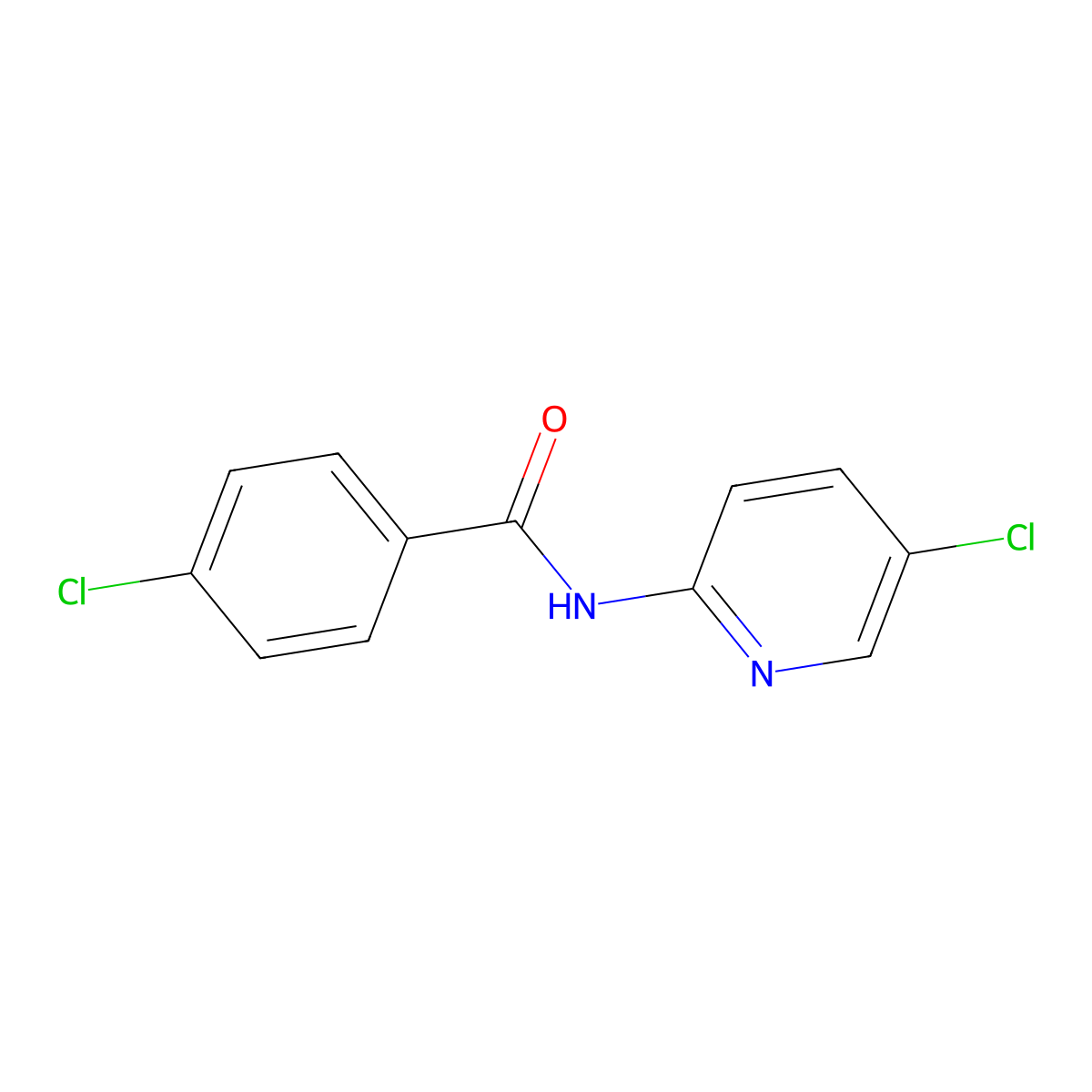4-chloro-N-(5-chloropyridin-2-yl)benzamide molecular structure, CAS 313548-19-5