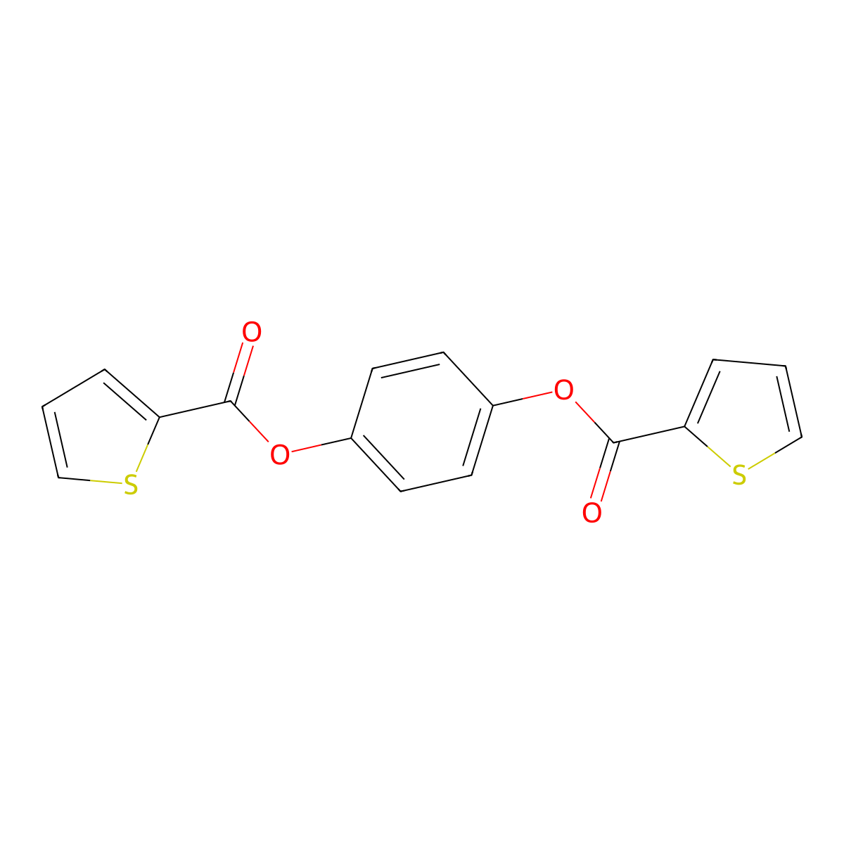 4-[(2-Thienylcarbonyl)oxy]phenyl 2-thiophenecarboxylate molecular structure, CAS 313548-65-1