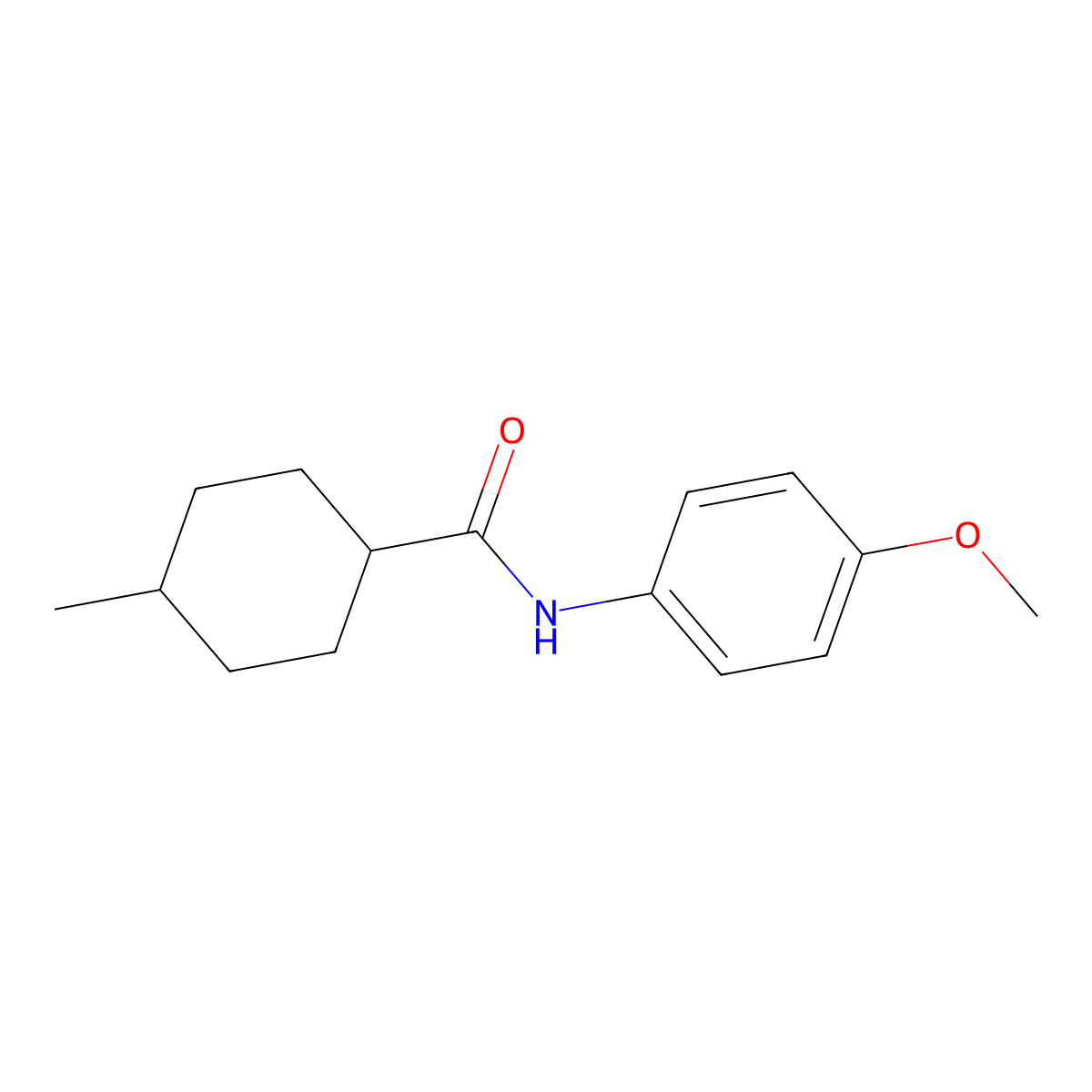 N-(4-methoxyphenyl)-4-methylcyclohexane-1-carboxamide molecular structure, CAS 313548-72-0