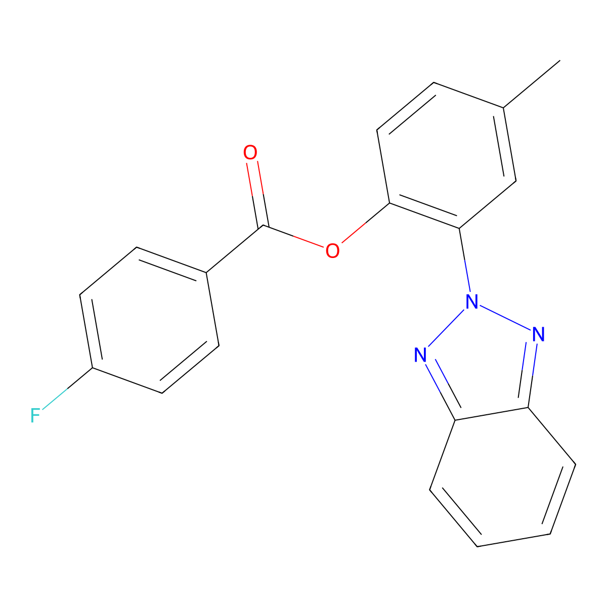 [2-(Benzotriazol-2-yl)-4-methylphenyl] 4-fluorobenzoate molecular structure, CAS 313548-78-6
