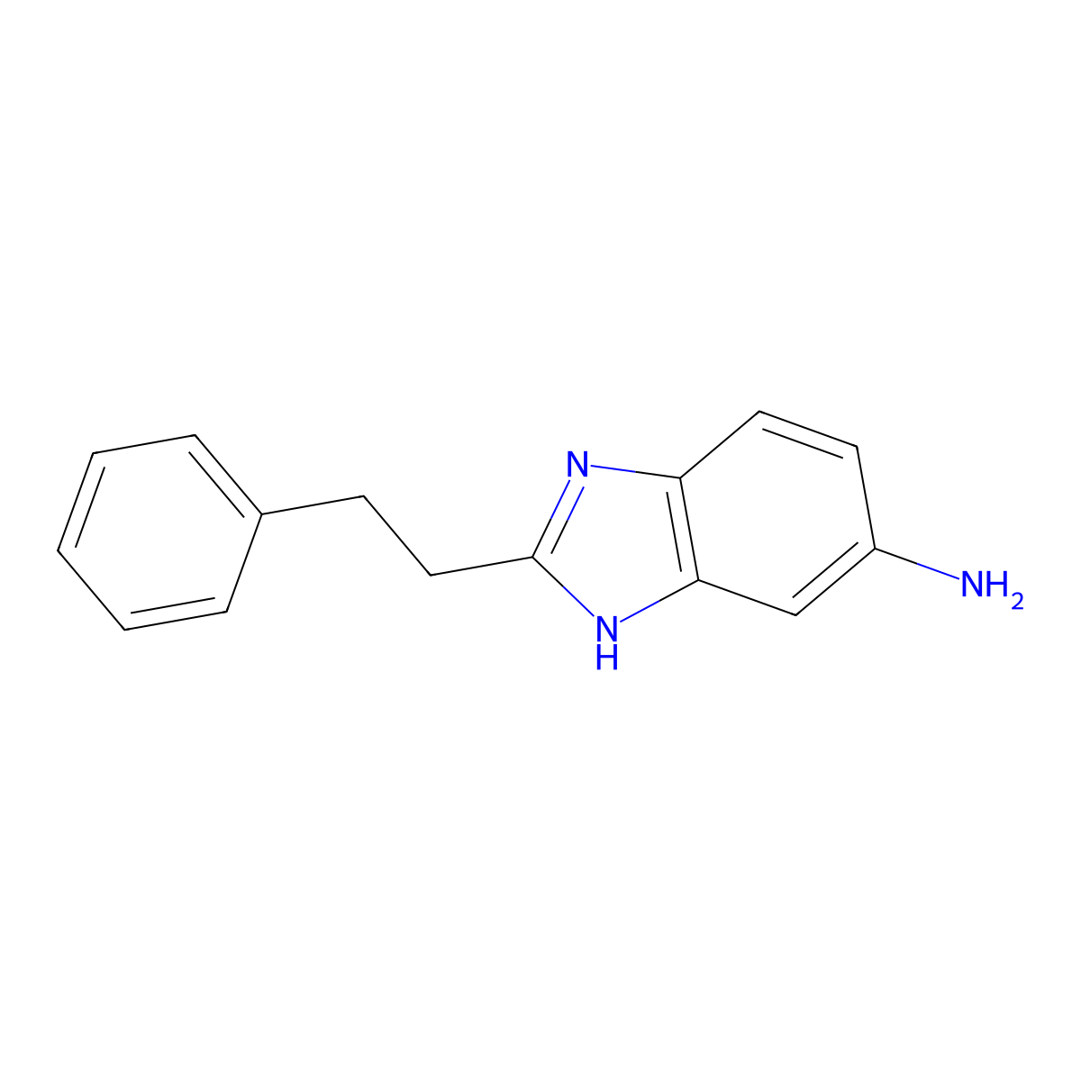 2-Phenethyl-1H-benzoimidazol-5-ylamine molecular structure, CAS 313548-82-2