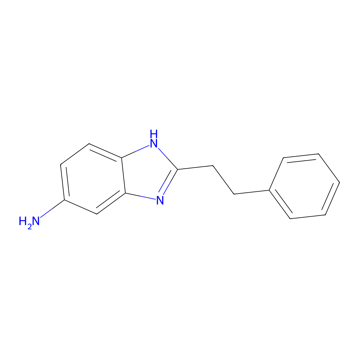 2-Phenethyl-1H-benzoimidazol-5-ylamine molecular structure, CAS 313548-82-2