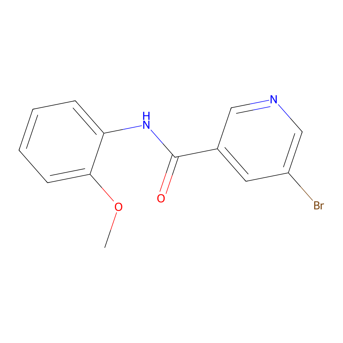 5-Bromo-N-(2-methoxyphenyl)nicotinamide molecular structure, CAS 313549-04-1