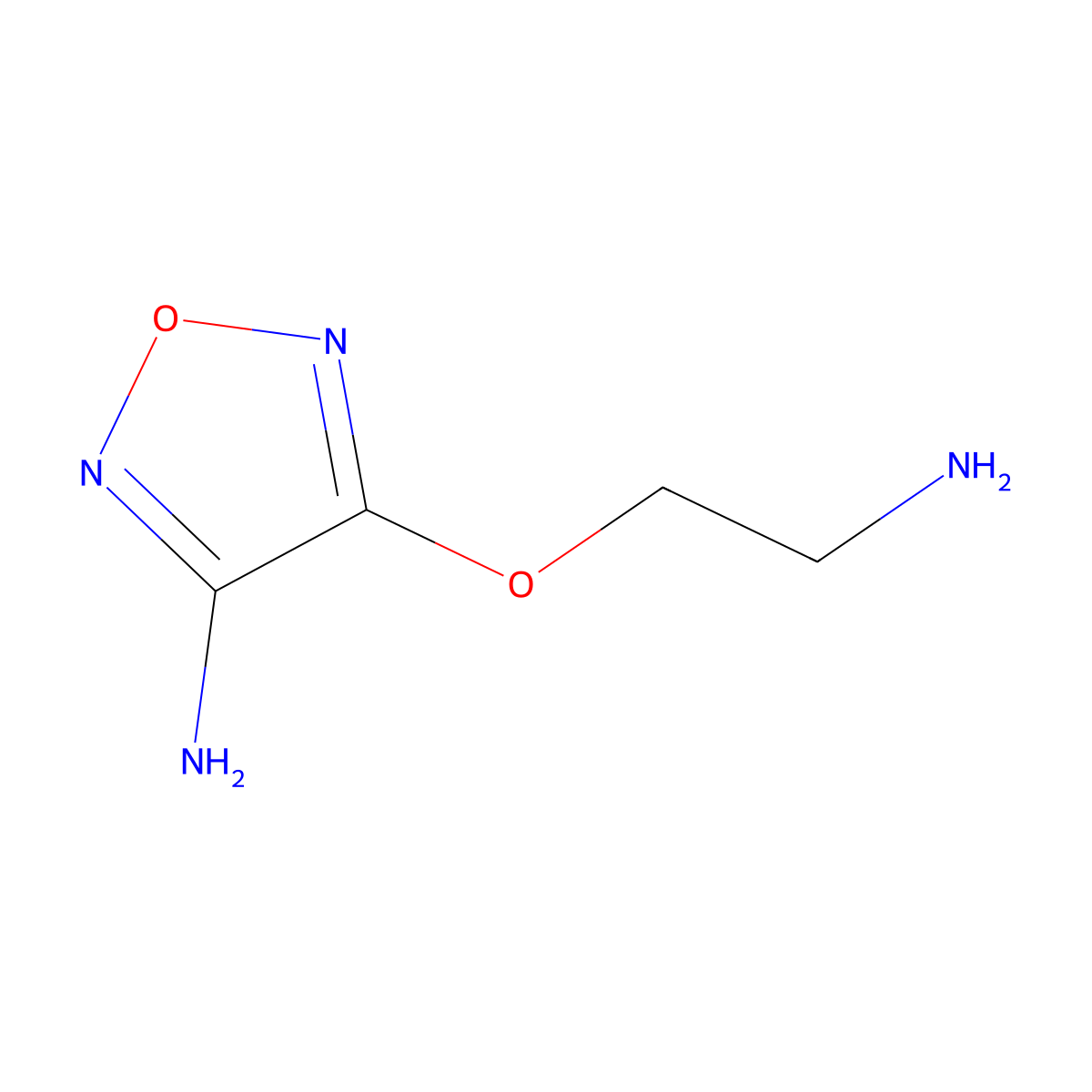 4-(2-Aminoethoxy)-1,2,5-oxadiazol-3-amine molecular structure, CAS 313549-19-8
