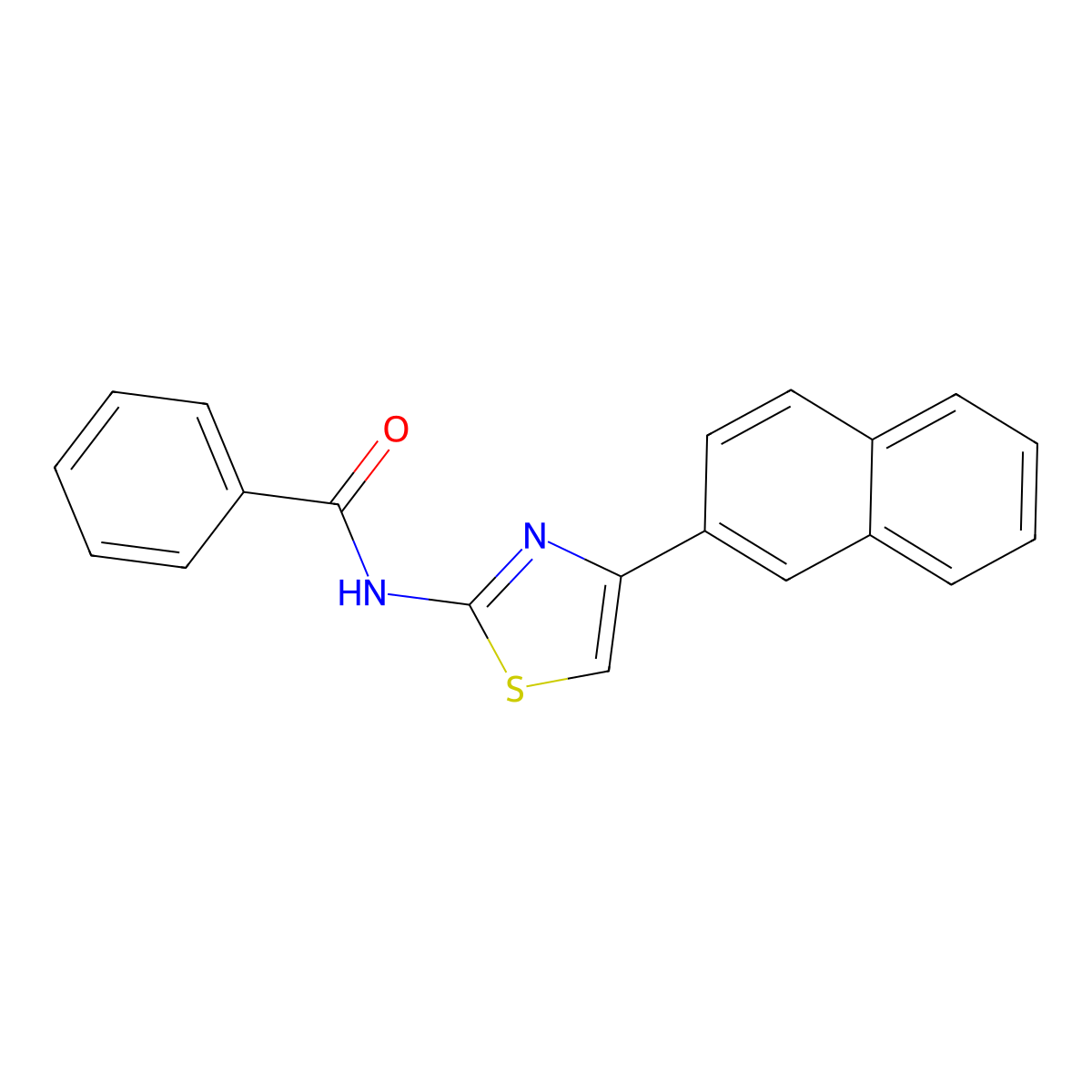 N-[4-(naphthalen-2-yl)-1,3-thiazol-2-yl]benzamide molecular structure, CAS 313549-64-3
