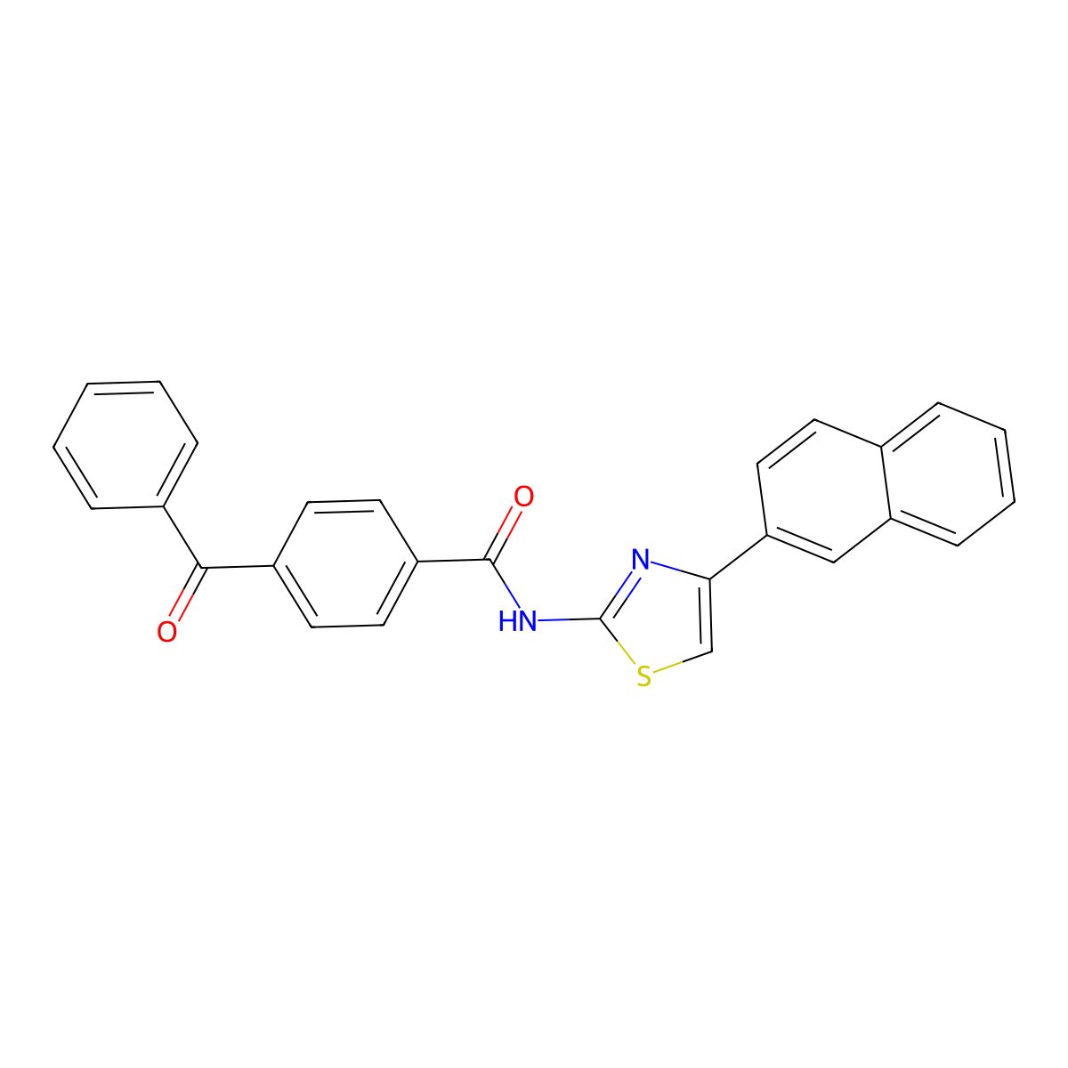 4-benzoyl-N-(4-(naphthalen-2-yl)thiazol-2-yl)benzamide molecular structure, CAS 313549-67-6