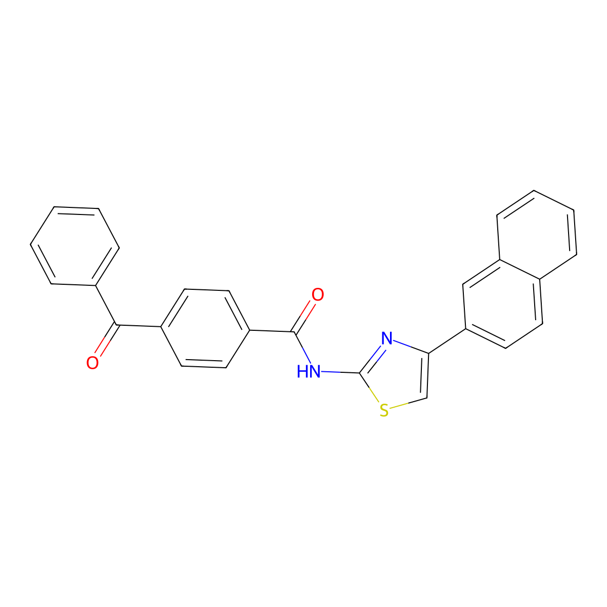 4-benzoyl-N-(4-(naphthalen-2-yl)thiazol-2-yl)benzamide molecular structure, CAS 313549-67-6