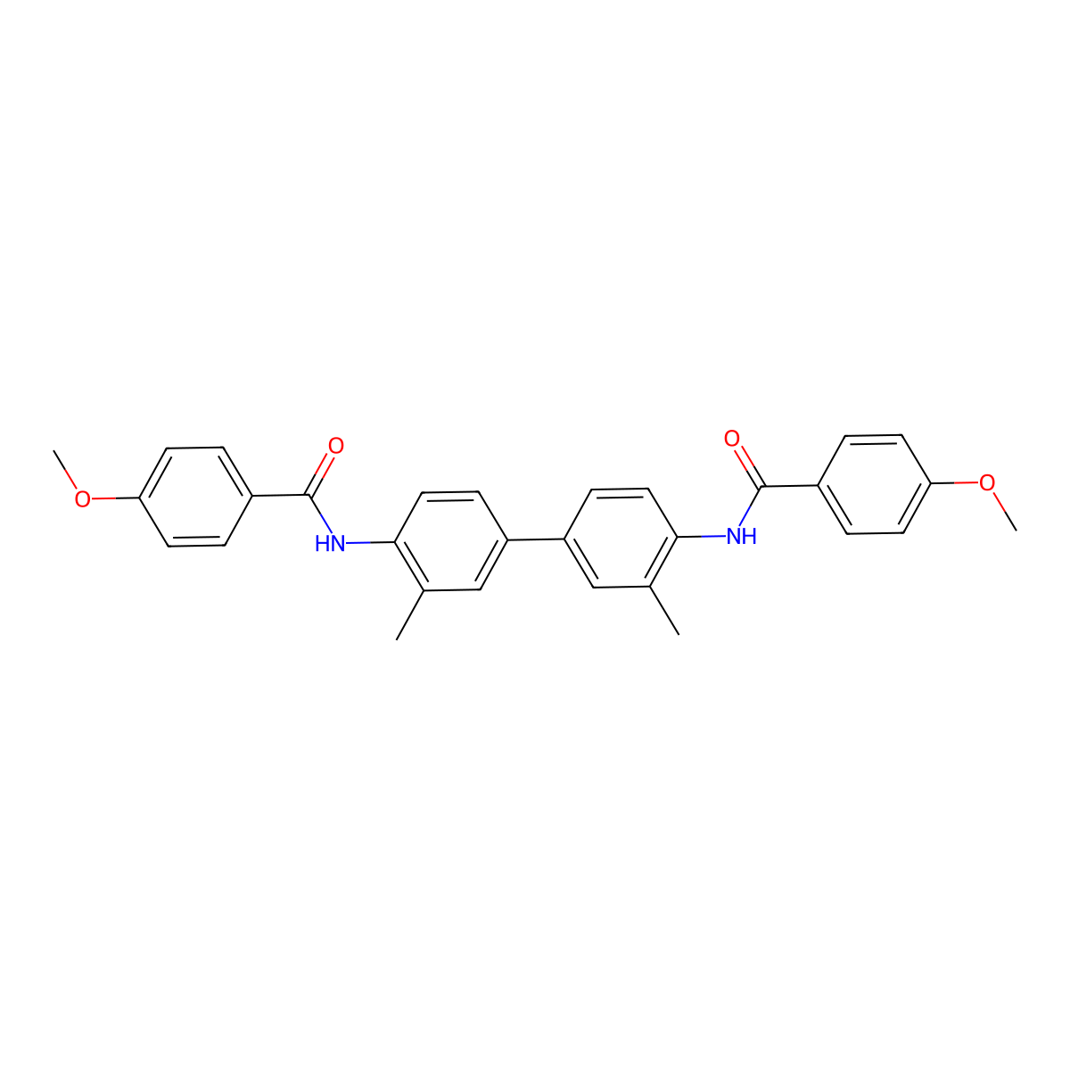 4-methoxy-N-[4-[4-[(4-methoxybenzoyl)amino]-3-methylphenyl]-2-methylphenyl]benzamide molecular structure, CAS 313549-78-9