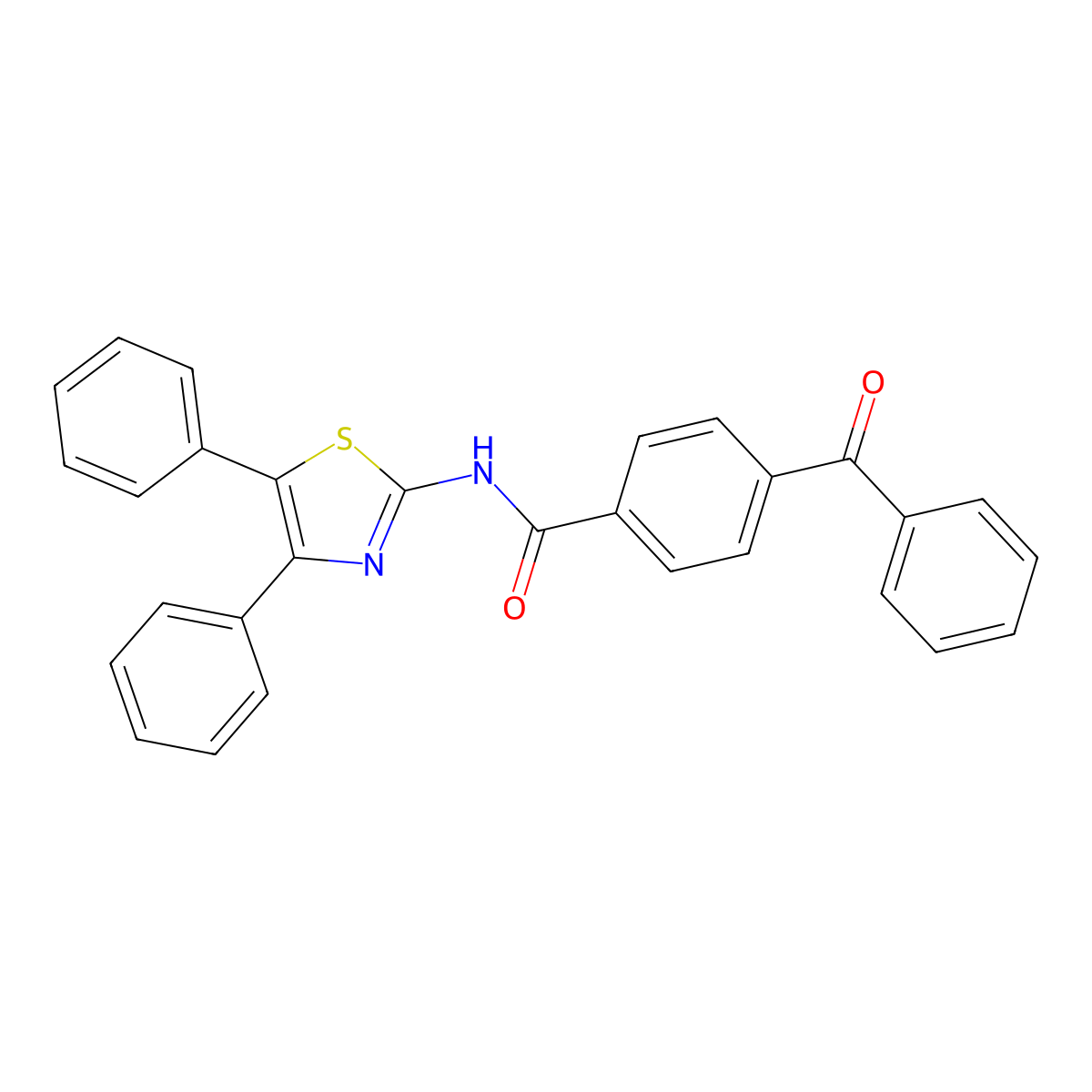 4-benzoyl-N-(4,5-diphenyl-1,3-thiazol-2-yl)benzamide molecular structure, CAS 313549-79-0