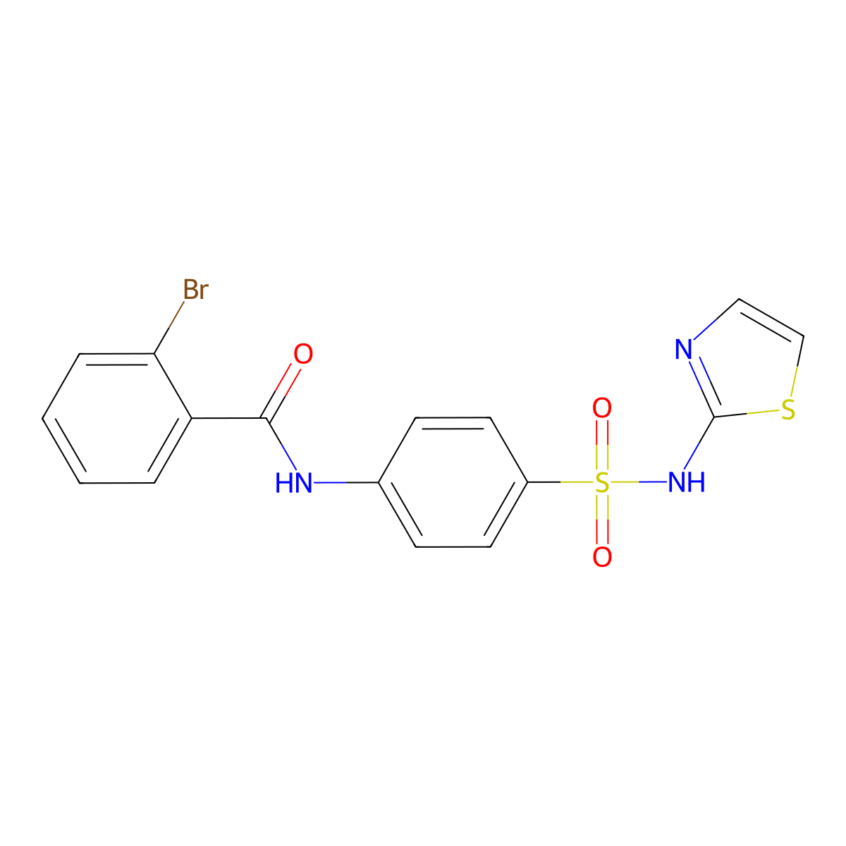 2-bromo-N-[4-(1,3-thiazol-2-ylsulfamoyl)phenyl]benzamide molecular structure, CAS 313549-84-7