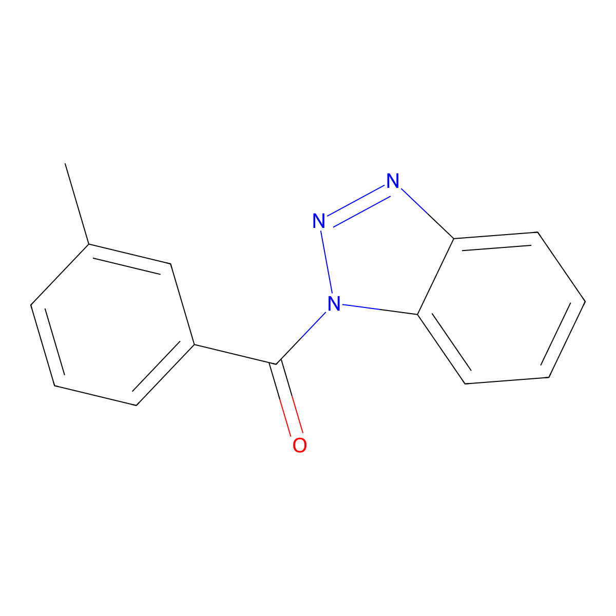 1-(3-methylbenzoyl)-1H-1,2,3-benzotriazole molecular structure, CAS 313549-89-2
