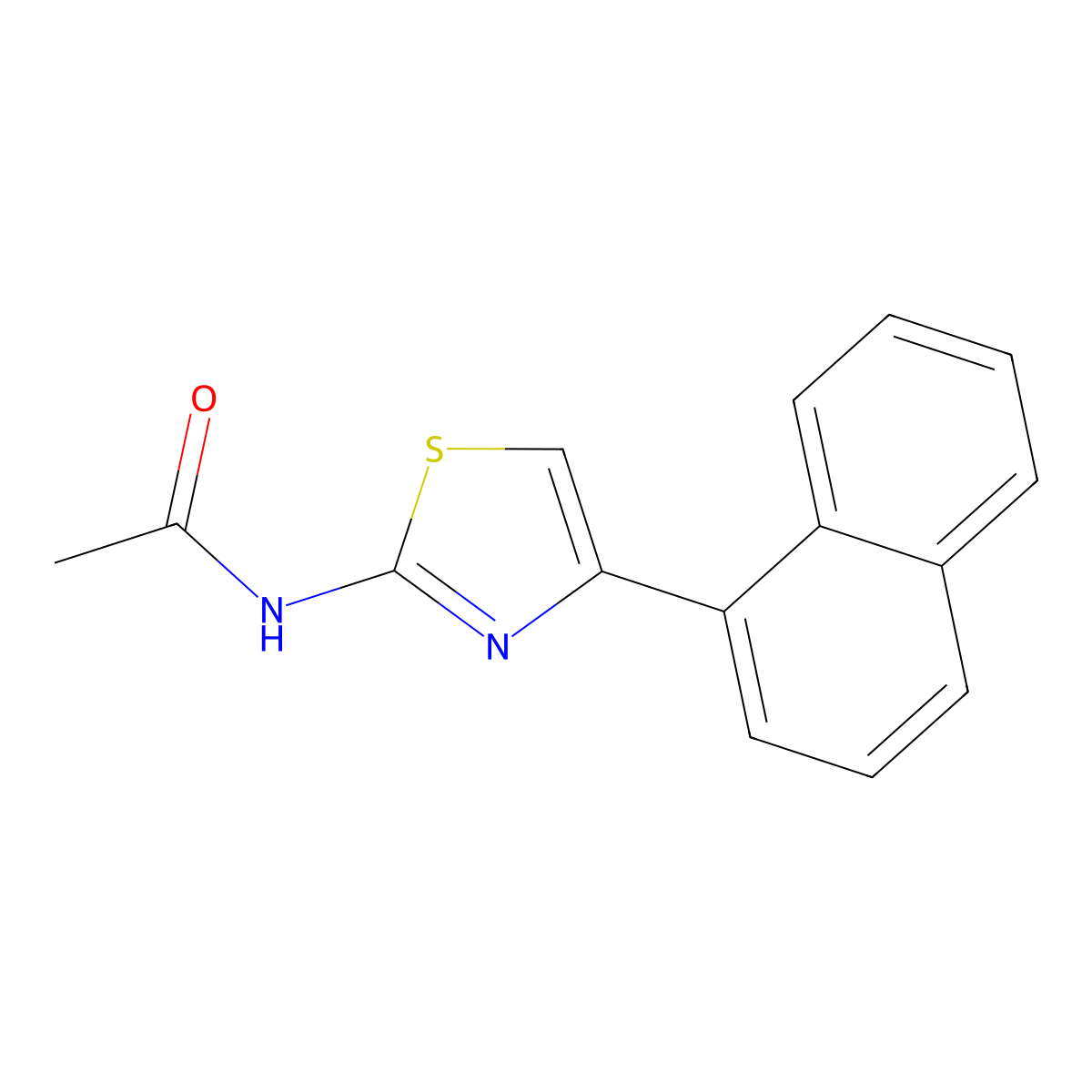 N-(4-Naphthalen-1-yl-thiazol-2-yl)-acetamide molecular structure, CAS 313550-00-4