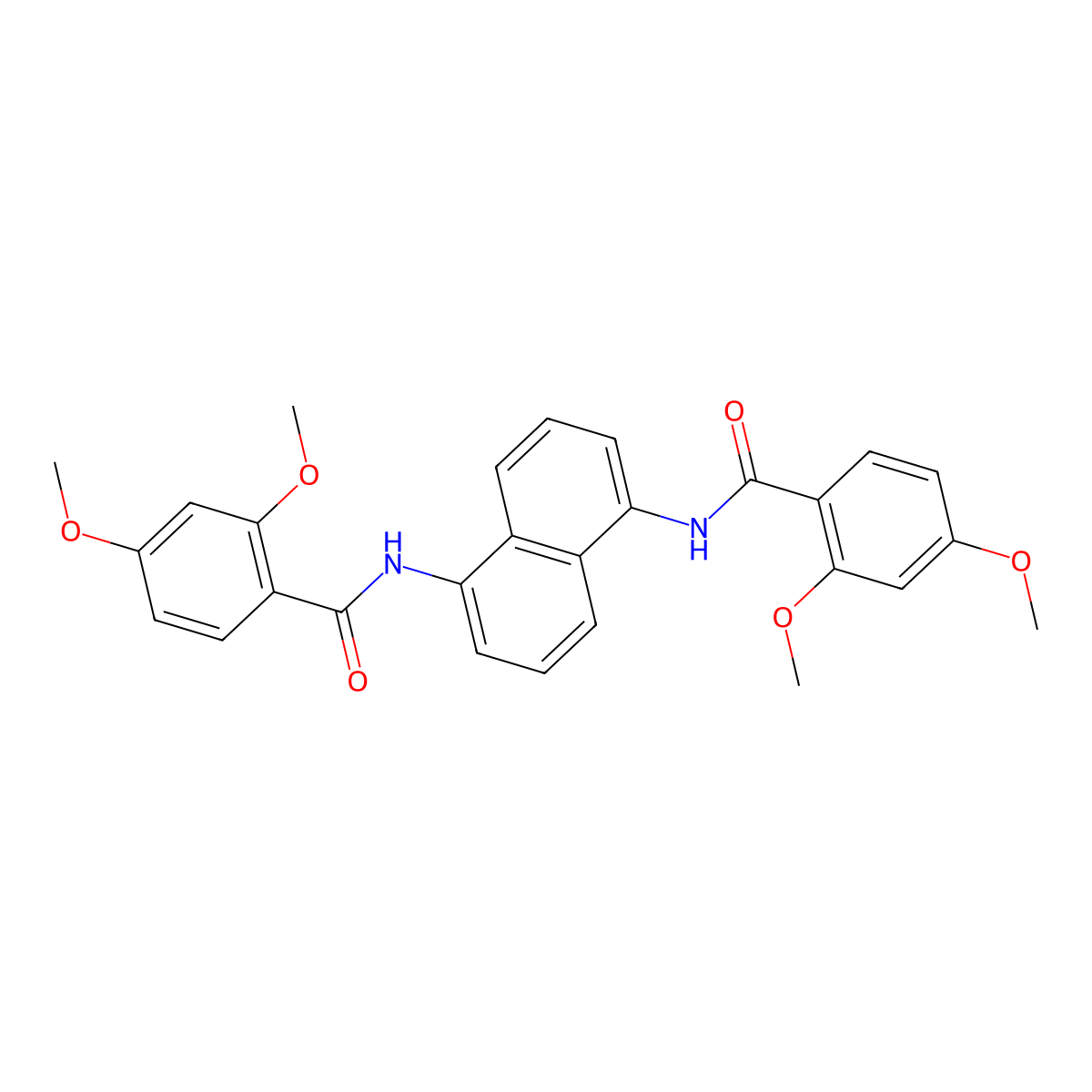 N-{5-[(2,4-dimethoxybenzoyl)amino]-1-naphthyl}-2,4-dimethoxybenzamide molecular structure, CAS 313550-04-8