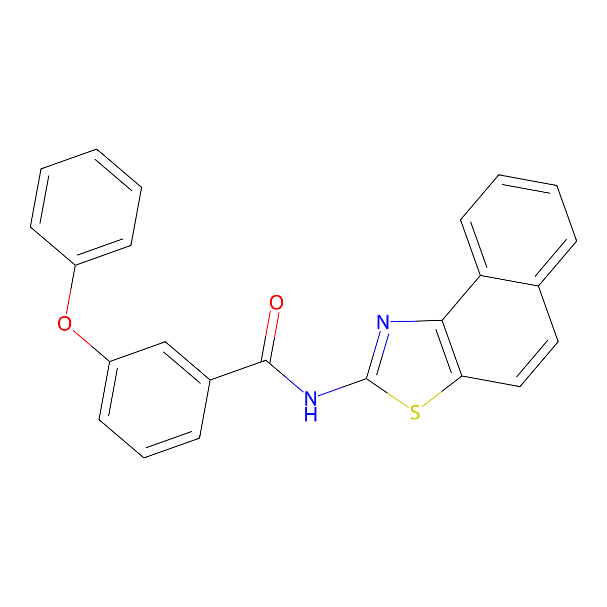 N-(naphtho[1,2-d]thiazol-2-yl)-3-phenoxybenzamide molecular structure, CAS 313550-10-6