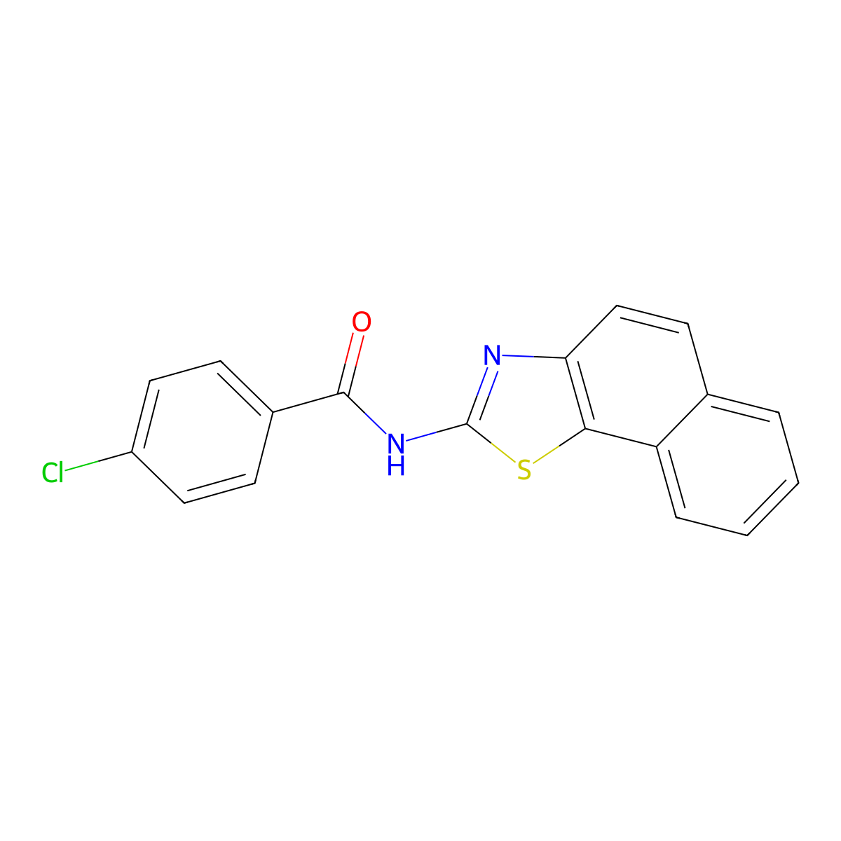 (Z)-4-chloro-N-(naphtho[2,1-d]thiazol-2(3H)-ylidene)benzamide molecular structure, CAS 313550-13-9