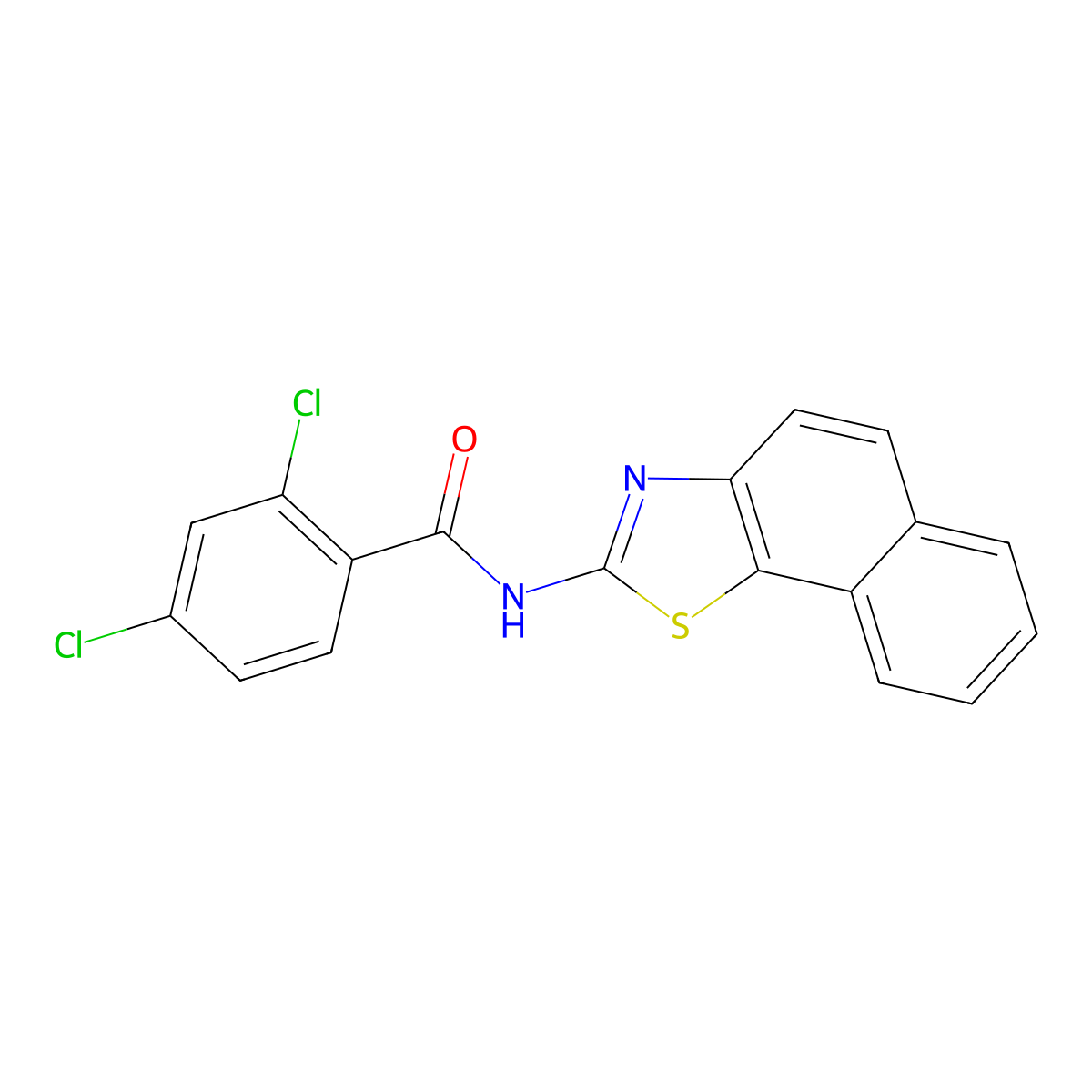 (Z)-2,4-dichloro-N-(naphtho[2,1-d]thiazol-2(3H)-ylidene)benzamide molecular structure, CAS 313550-15-1