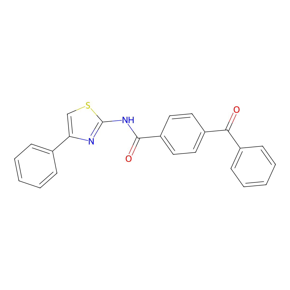 4-benzoyl-N-(4-phenyl-1,3-thiazol-2-yl)benzamide molecular structure, CAS 313550-17-3