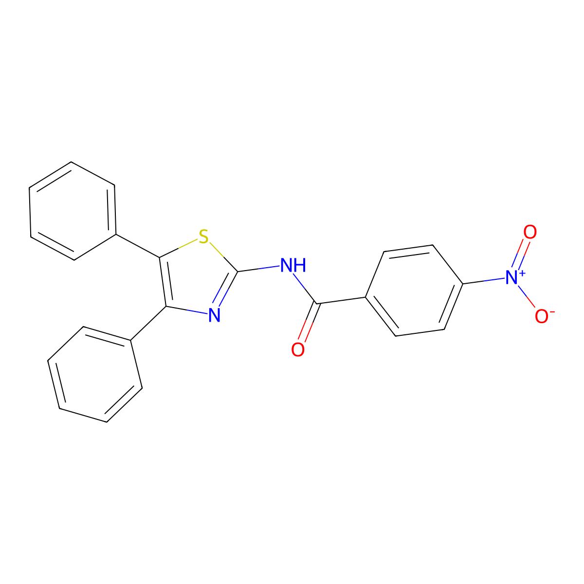 N-(4,5-diphenyl-1,3-thiazol-2-yl)-4-nitrobenzamide molecular structure, CAS 313550-18-4