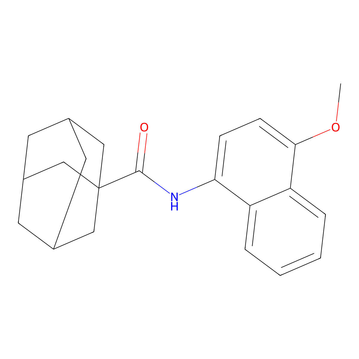 N-(4-methoxynaphthalen-1-yl)adamantane-1-carboxamide molecular structure, CAS 313550-19-5