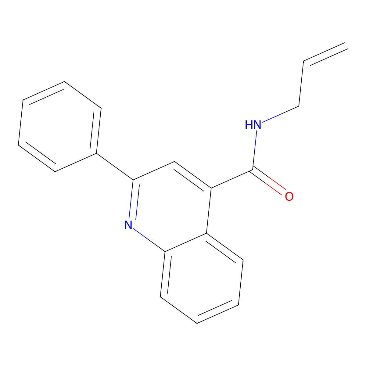 2-phenyl-N-prop-2-enylquinoline-4-carboxamide molecular structure, CAS 313550-34-4