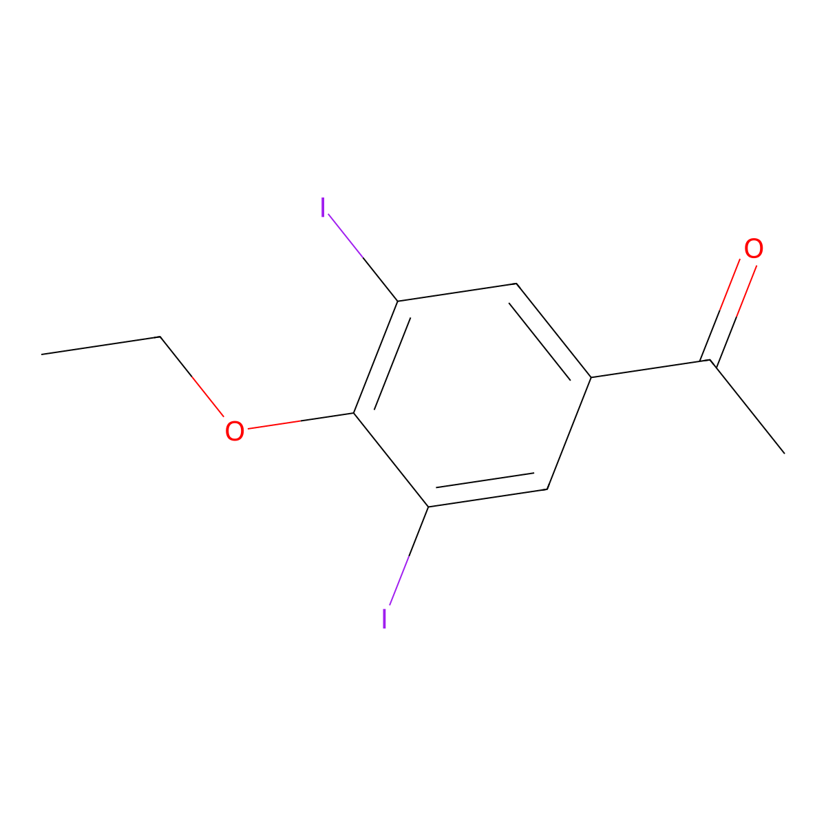 1-(4-Ethoxy-3,5-diiodophenyl)ethanone molecular structure, CAS 313550-43-5