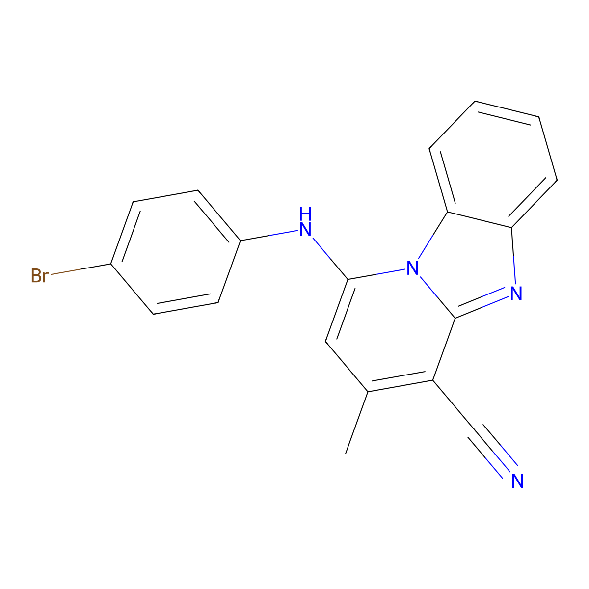 1-(4-Bromoanilino)-3-methylpyrido[1,2-a]benzimidazole-4-carbonitrile molecular structure, CAS 313550-85-5