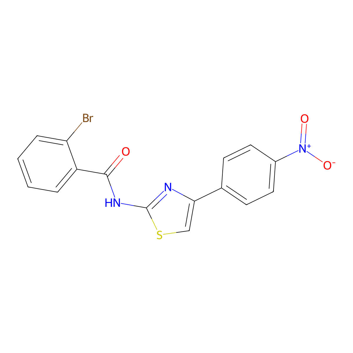 2-bromo-N-[4-(4-nitrophenyl)-1,3-thiazol-2-yl]benzamide molecular structure, CAS 313551-42-7
