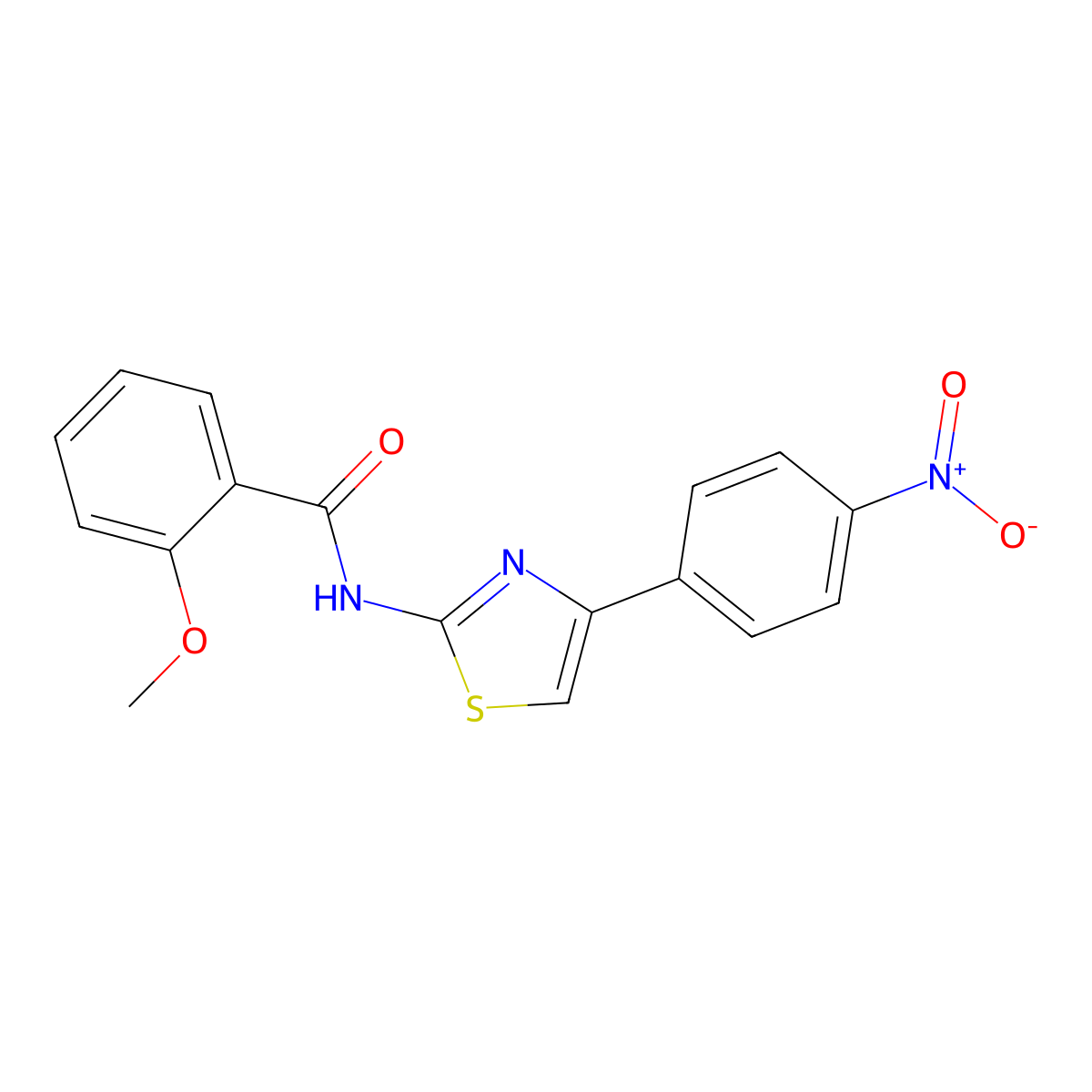 2-methoxy-N-[4-(4-nitrophenyl)-1,3-thiazol-2-yl]benzamide molecular structure, CAS 313551-43-8