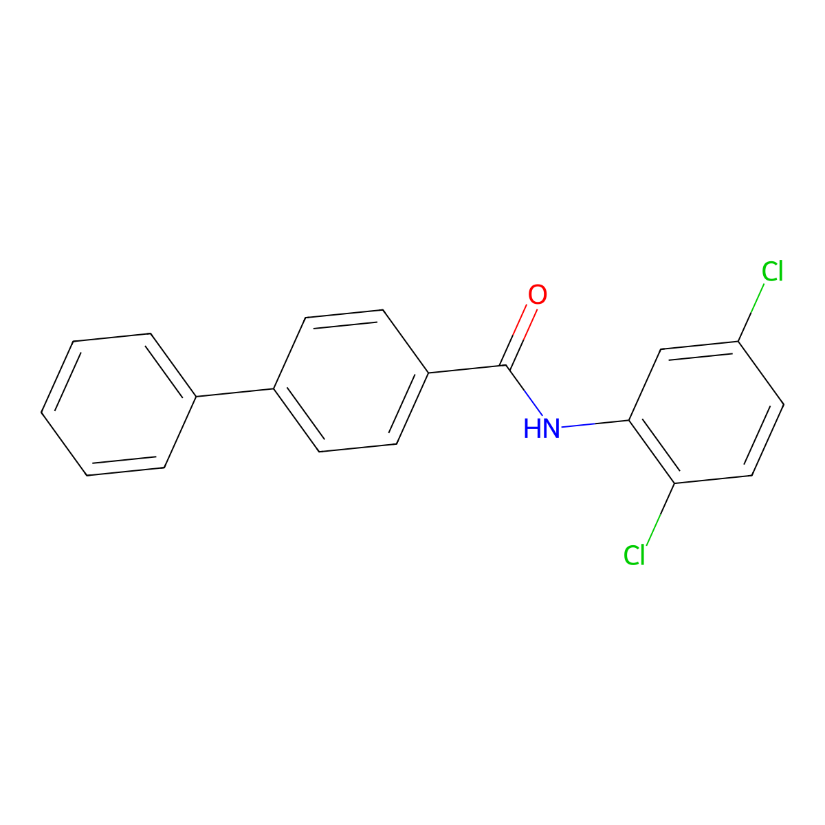N-(2,5-dichlorophenyl)-[1,1'-biphenyl]-4-carboxamide molecular structure, CAS 313551-47-2
