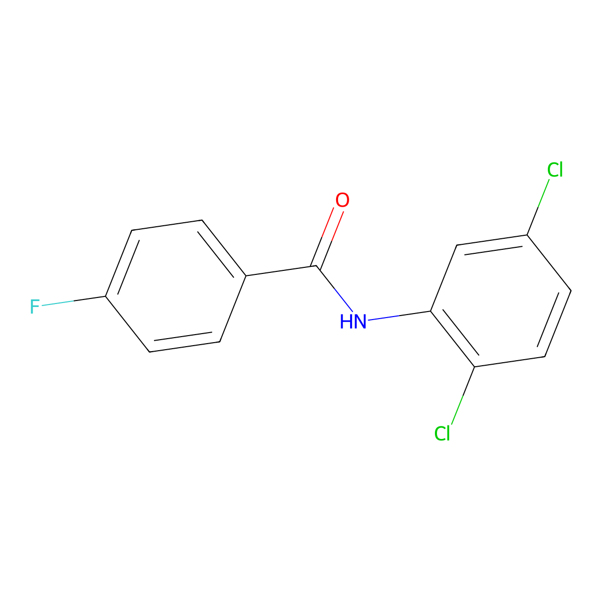 N-(2,5-dichlorophenyl)-4-fluorobenzamide molecular structure, CAS 313551-48-3