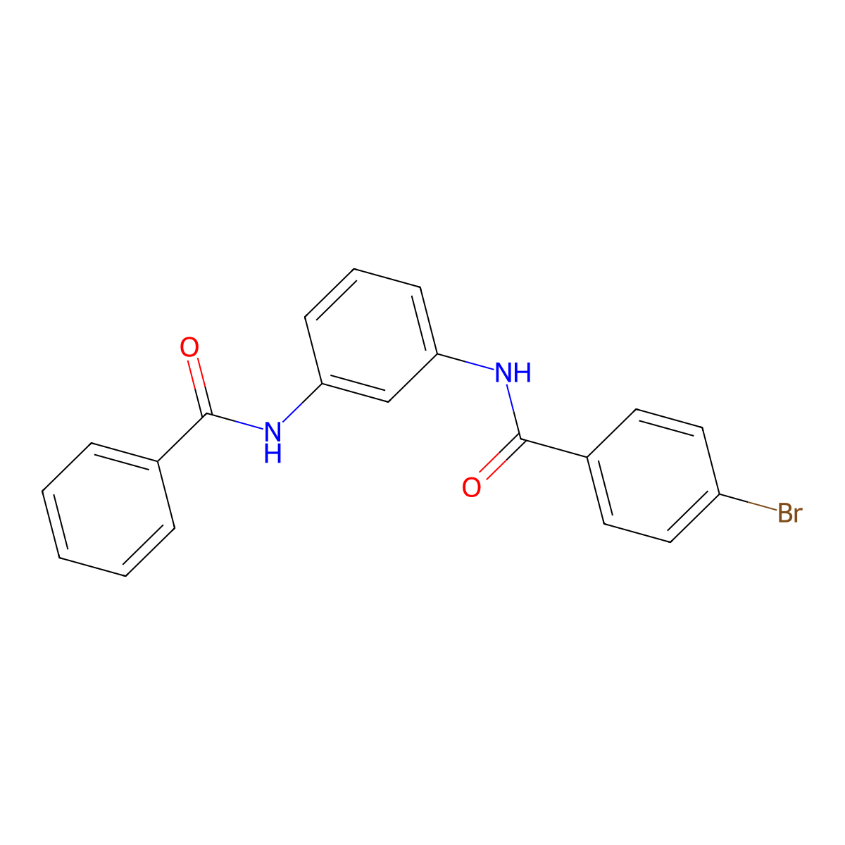 N-(3-benzamidophenyl)-4-bromobenzamide molecular structure, CAS 313551-88-1