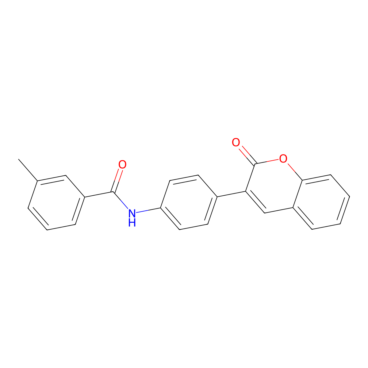 3-methyl-N-[4-(2-oxochromen-3-yl)phenyl]benzamide molecular structure, CAS 313551-96-1