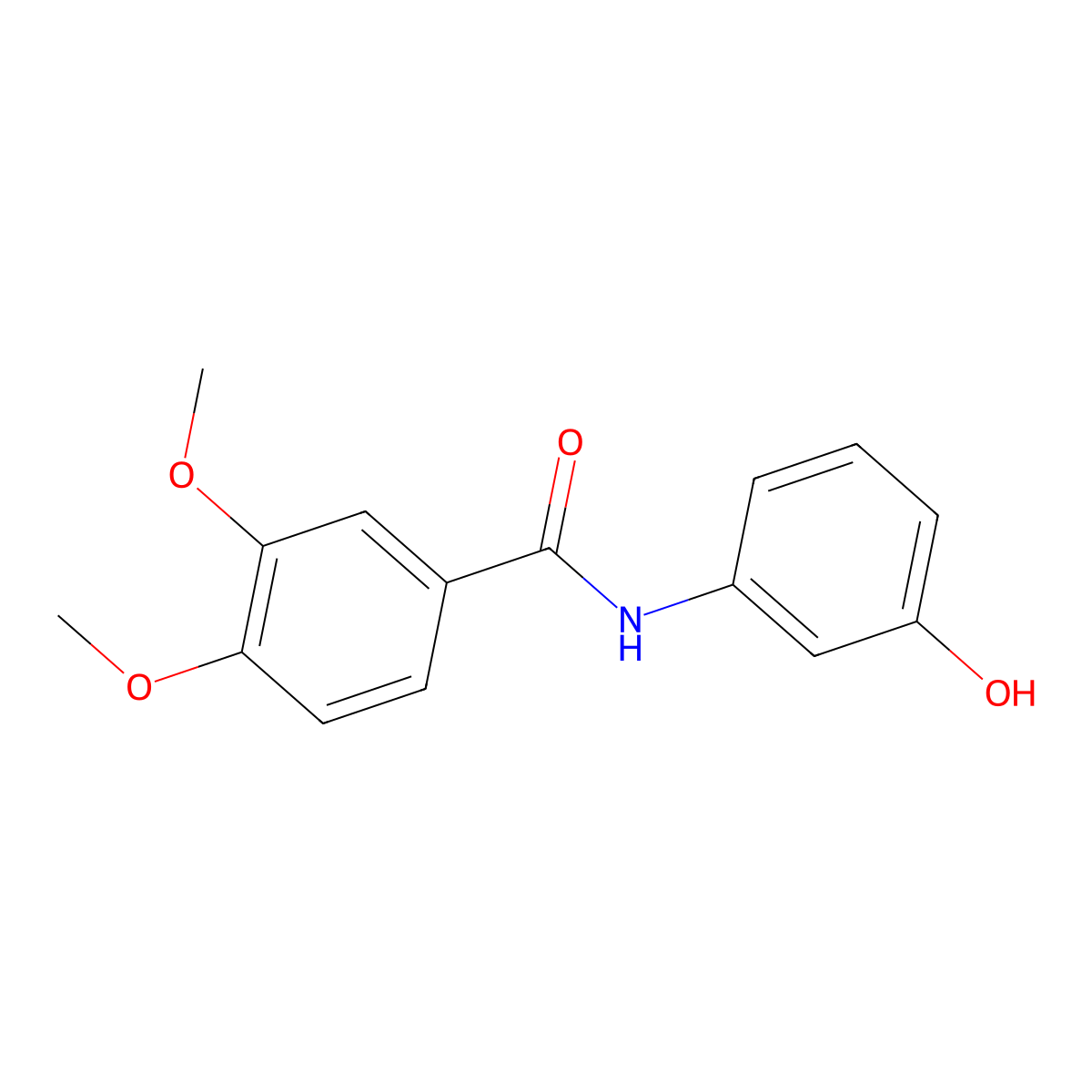 N-(3-hydroxyphenyl)-3,4-dimethoxybenzamide molecular structure, CAS 313552-14-6