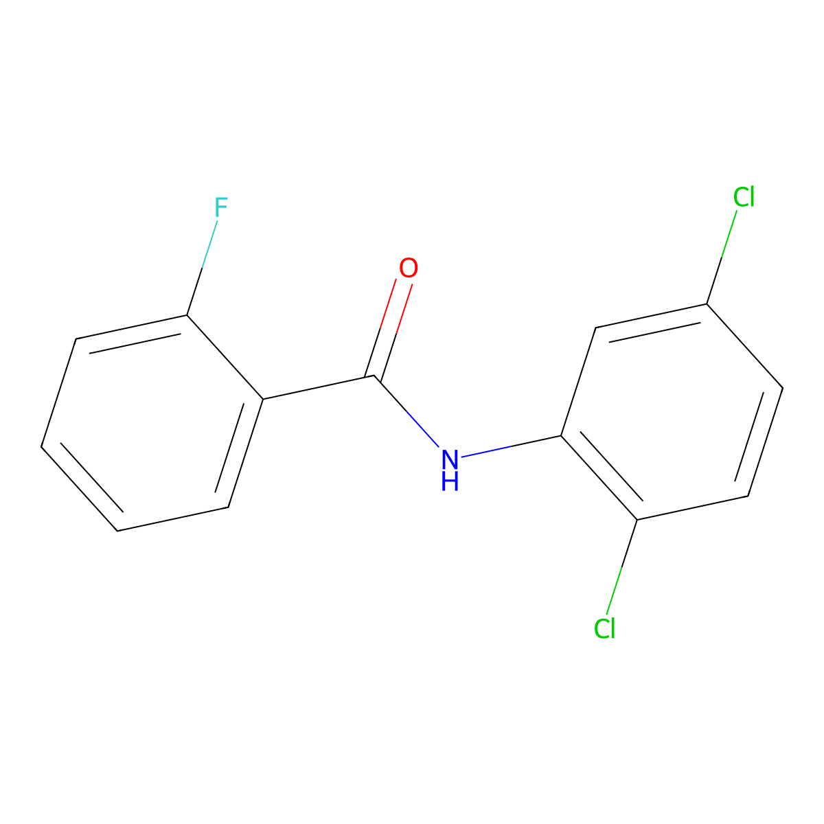 N-(2,5-dichlorophenyl)-2-fluorobenzamide molecular structure, CAS 313552-62-4